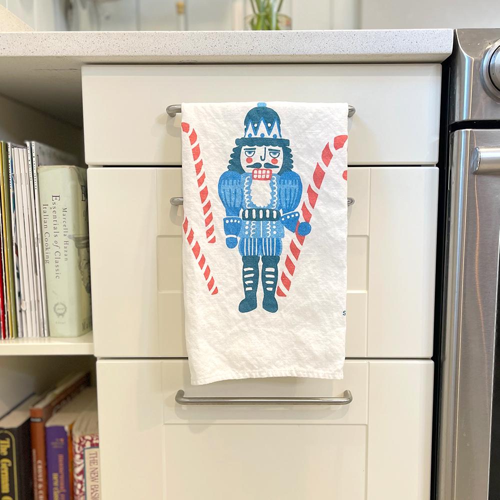 Nutcracker Tea Towel + 1 Swedish Dishcloth Bundle by sweetgum home, LLC - product image 3 for Resin Society