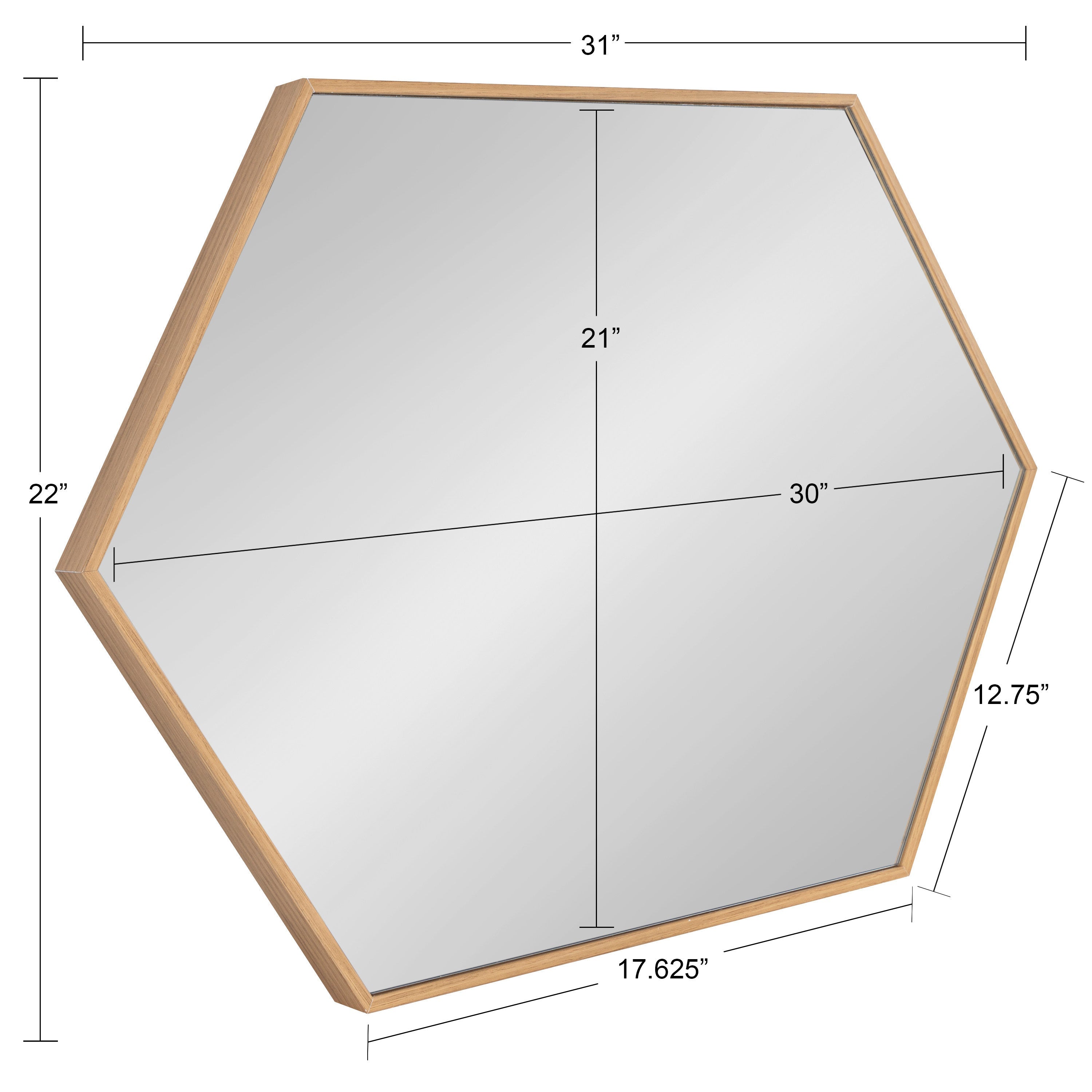 Rhodes Framed Hexagon Wall Mirror by kateandlaurel - product image 2 for Resin Society