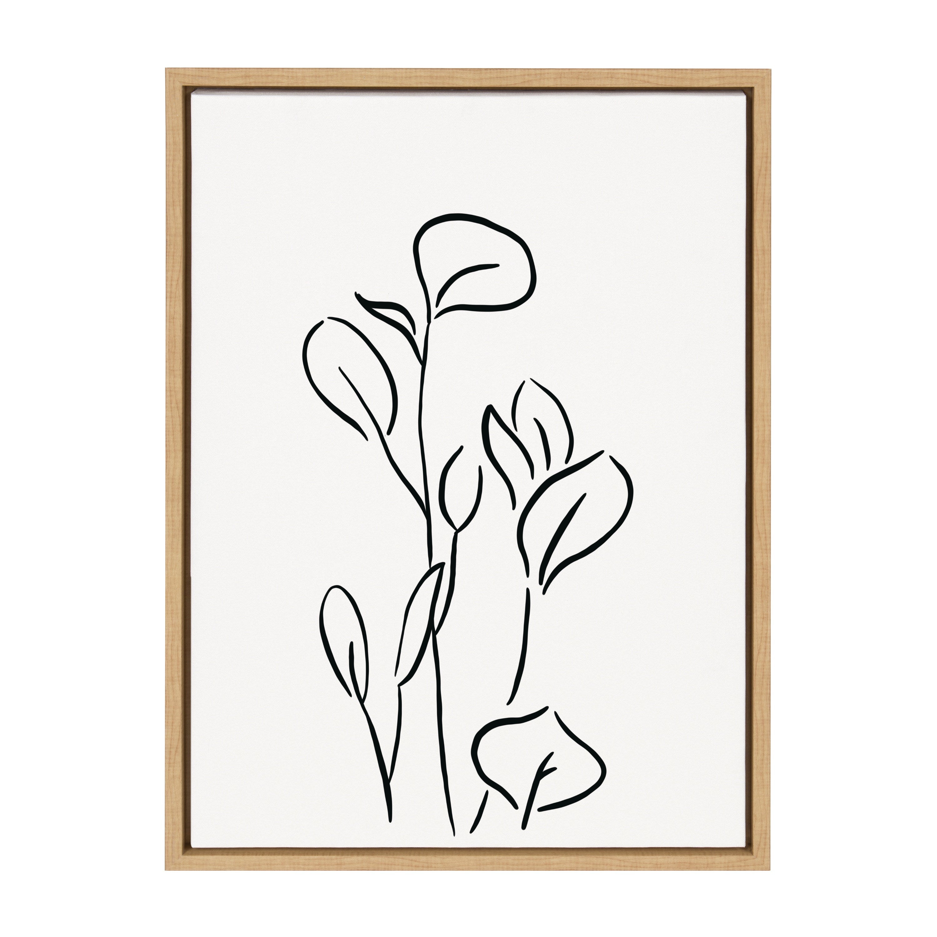 Sylvie Botanical Sketch Print No 3 Framed Canvas by The Creative Bunch