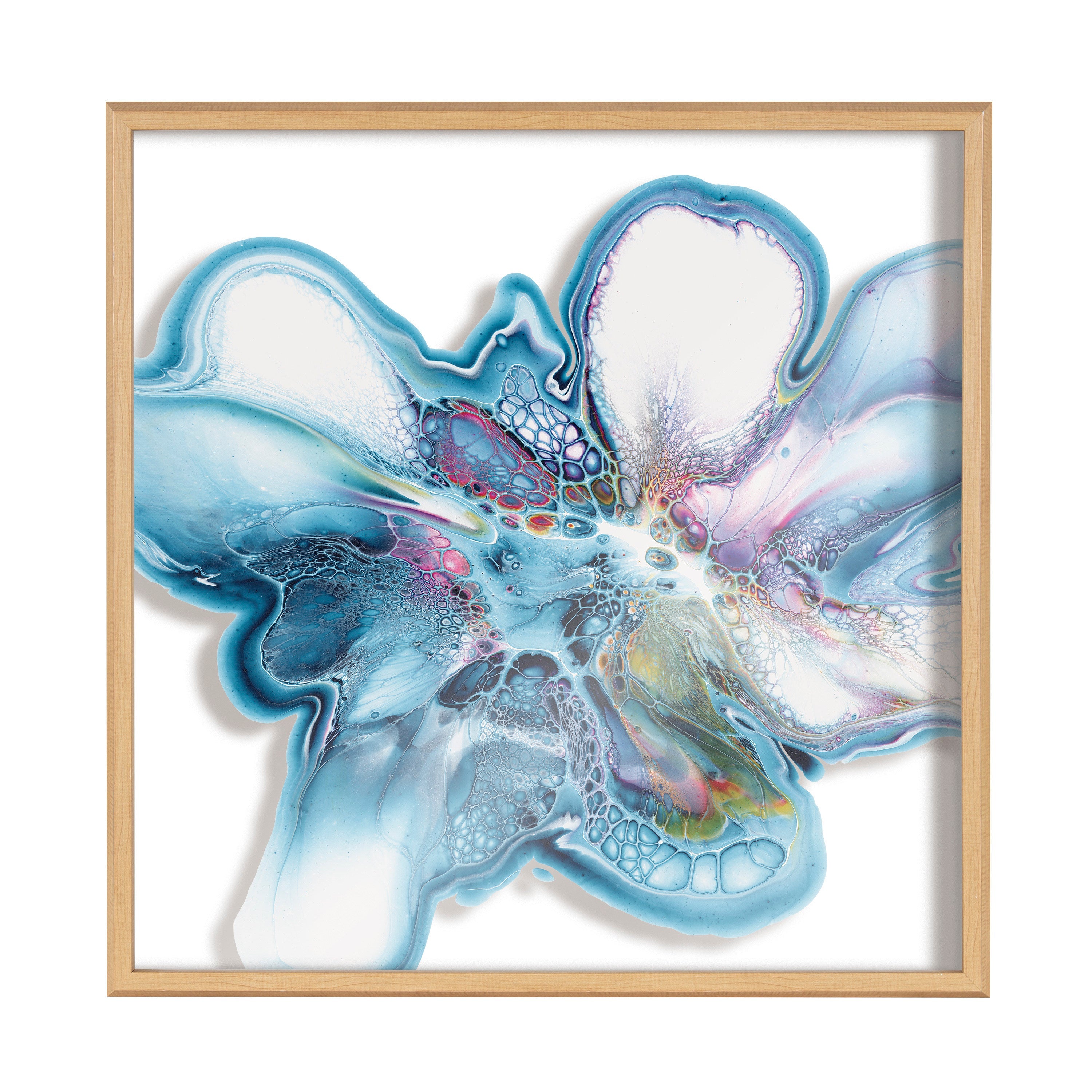 Blake Indigo Blooms Framed Printed Art by Xizhou Xie