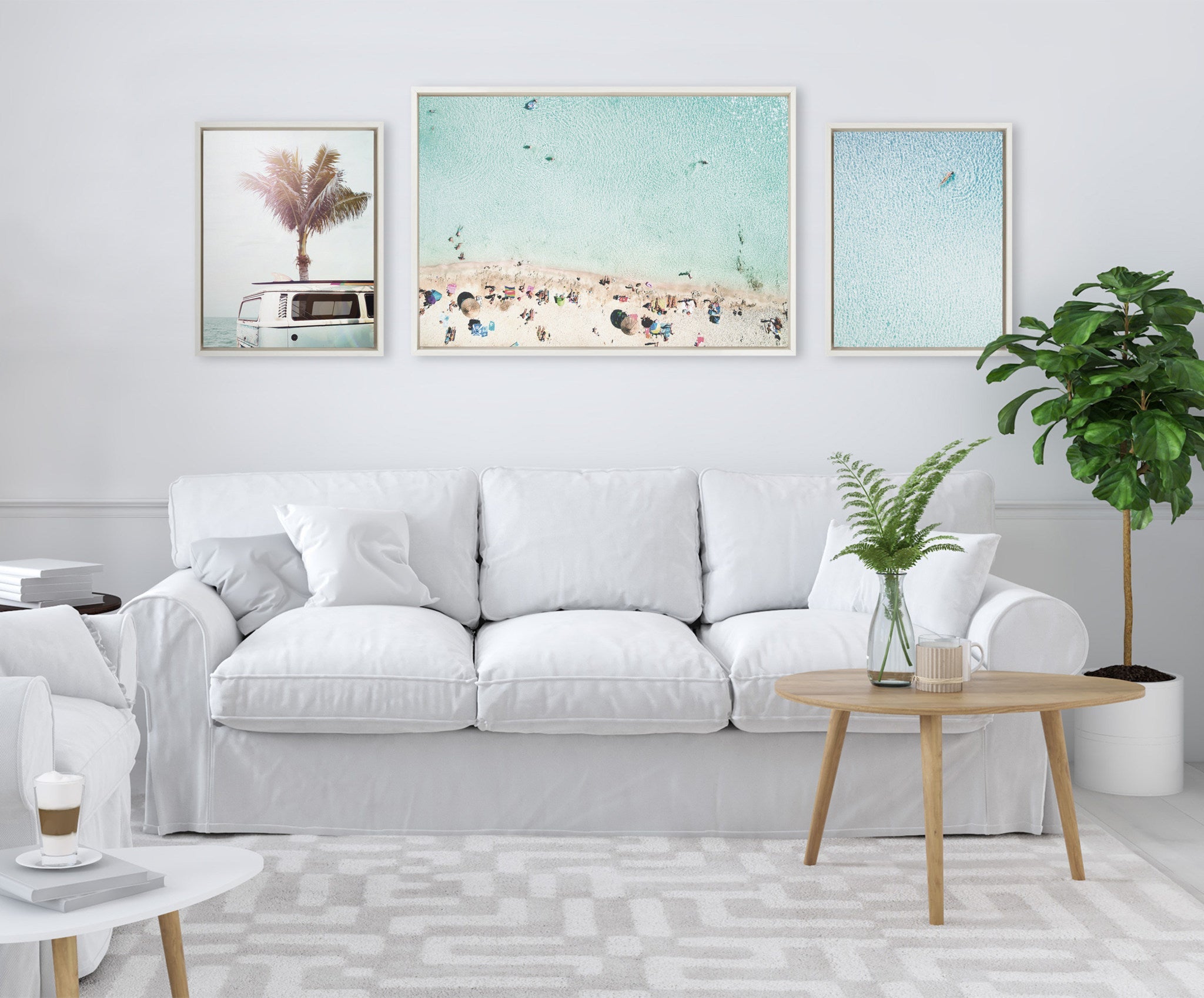 Sylvie Turquoise Beach from Above 2 by kateandlaurel - product image 6 for Resin Society