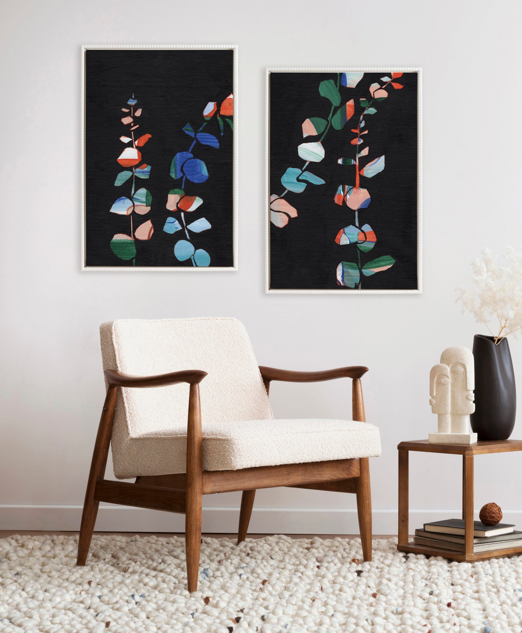Sylvie Beaded Jade I and II Framed Canvas Art Set by Kateandlaurel