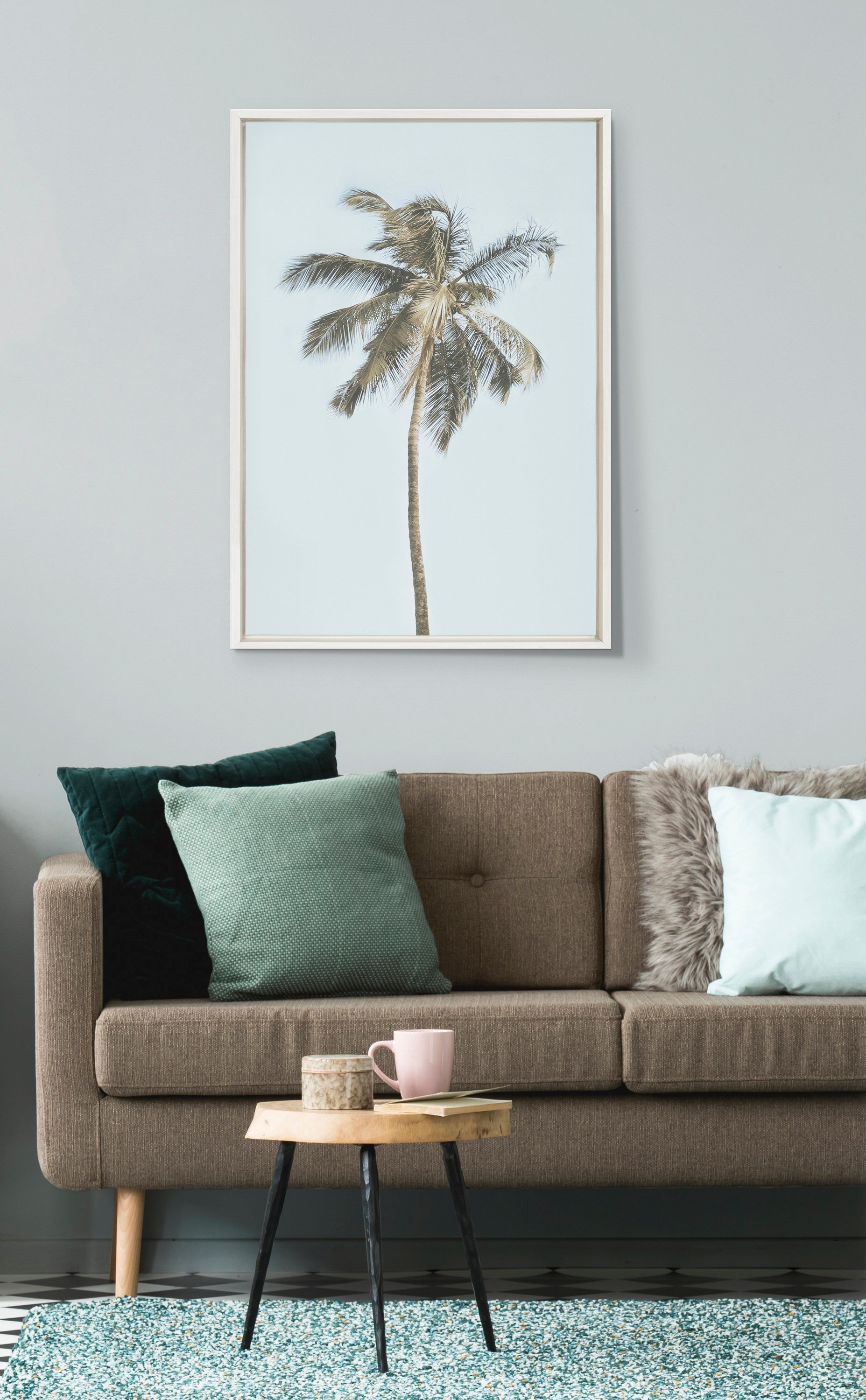 Sylvie One Coconut Palm Tree Framed Canvas by The Creative Bunch Studio by kateandlaurel - product image 5 for Resin Society