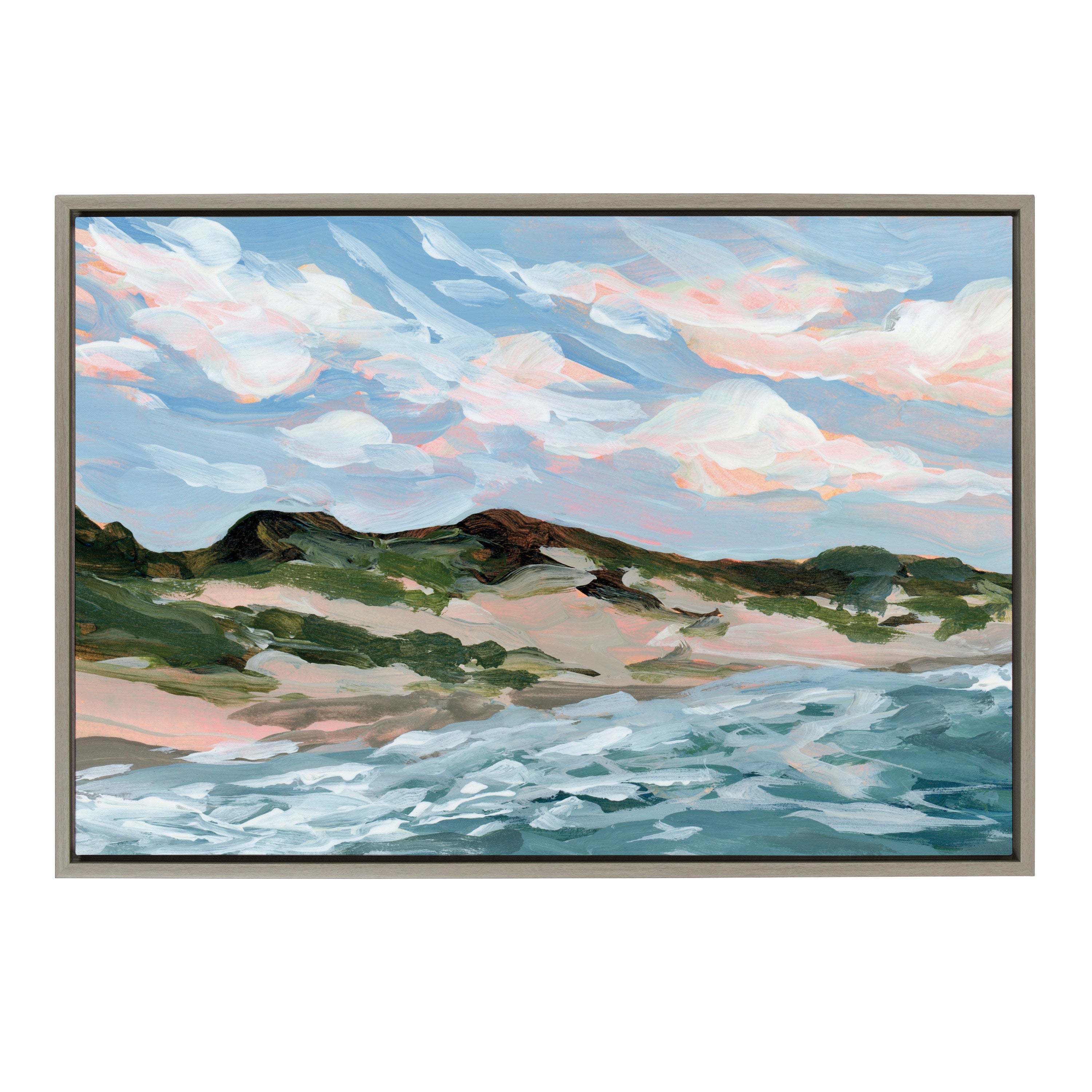 Sylvie Michigan Sand Dunes Framed Canvas by Emily Kenney