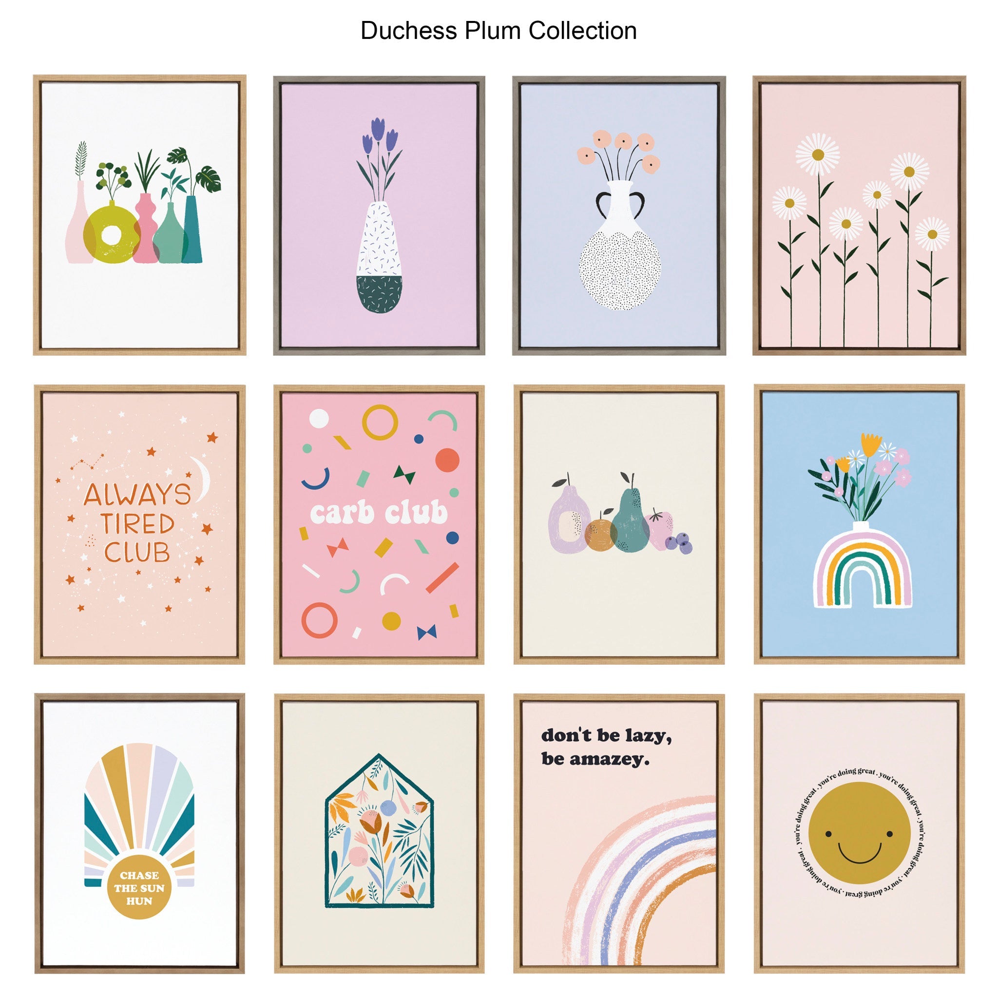 Sylvie Plant Play Framed Canvas by kateandlaurel - product image 6 for Resin Society