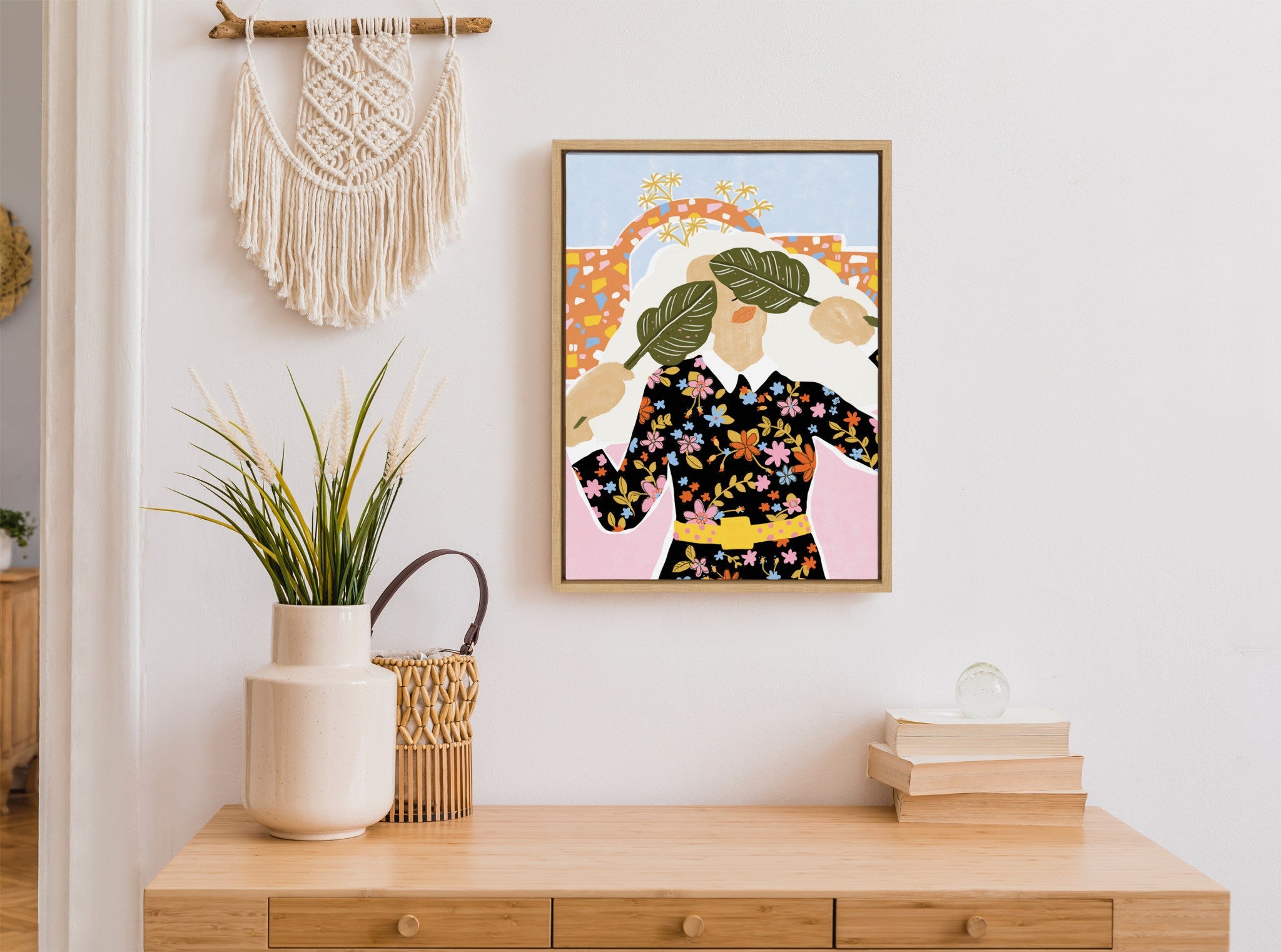 Sylvie I Can't See You Framed Canvas by kateandlaurel - product image 7 for Resin Society