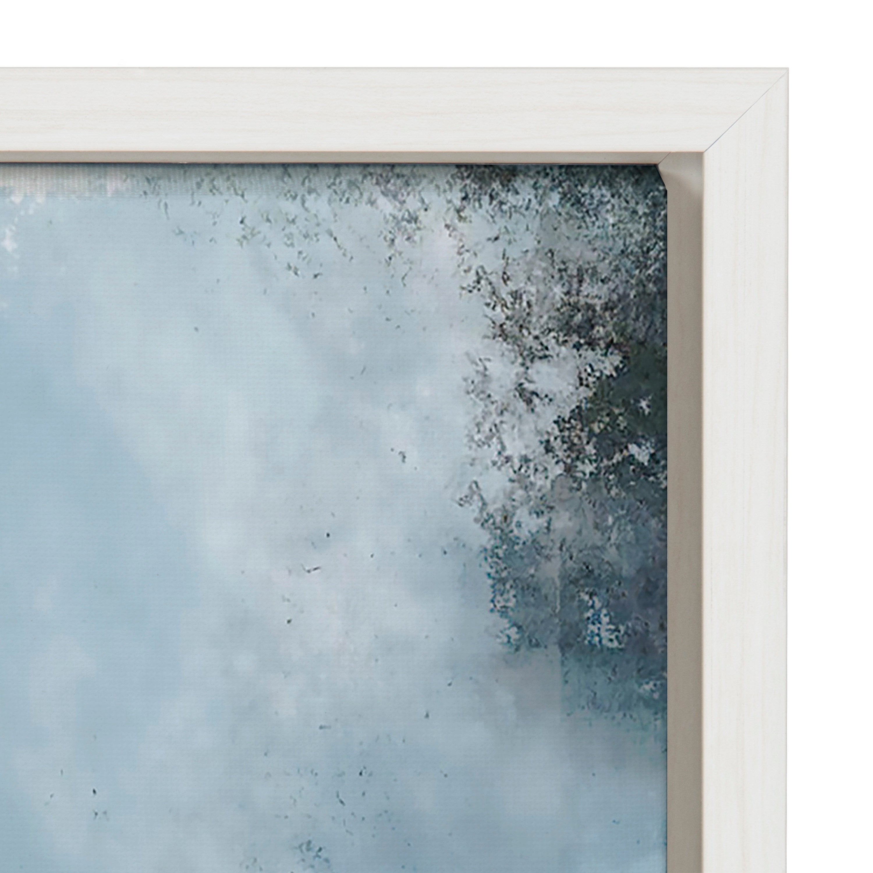 Sylvie Aqua Abstract 1 Framed Canvas by kateandlaurel - product image 3 for Resin Society