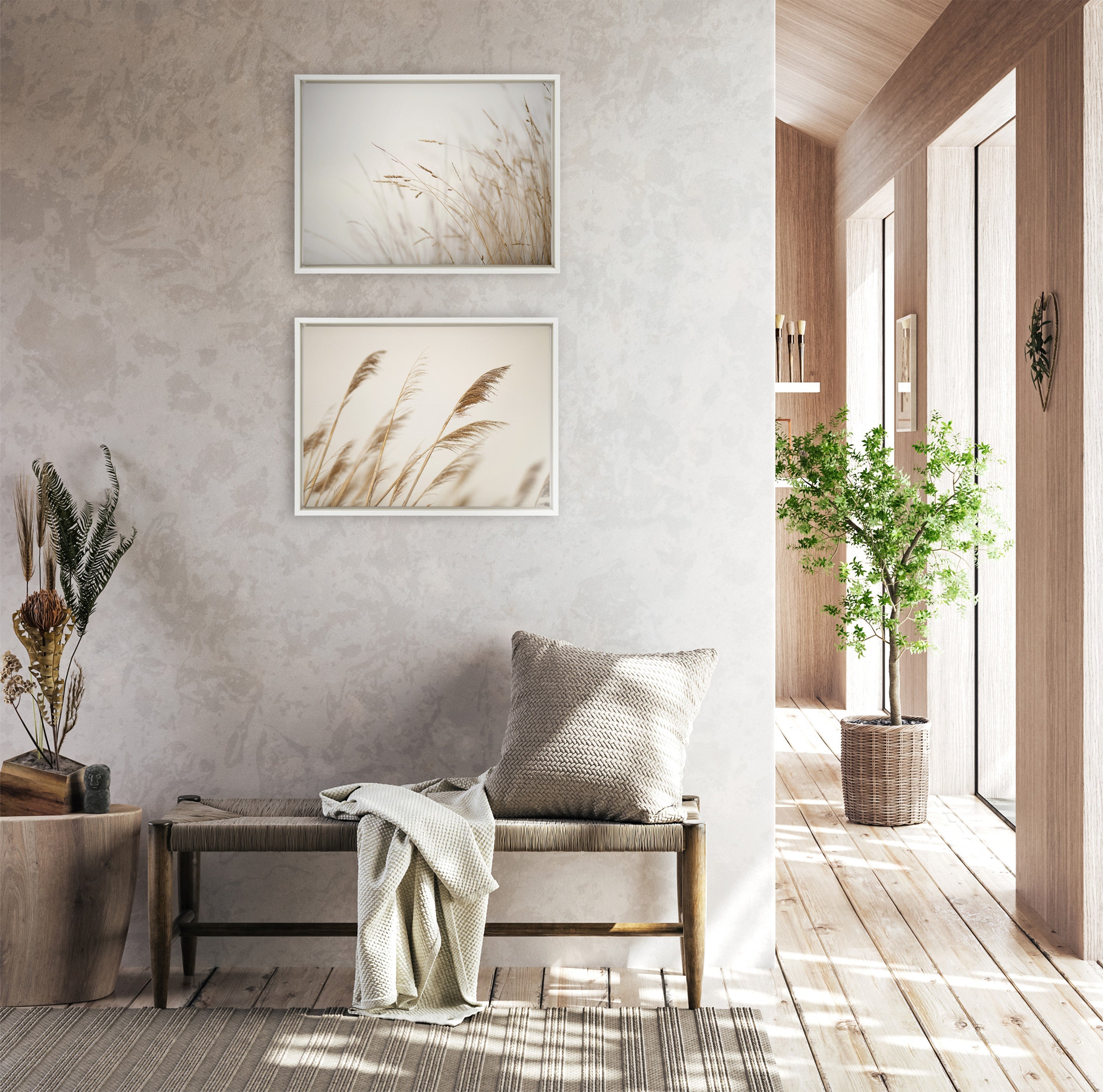 Sylvie Marsh Grass No 8 Framed Canvas by Crystal Lynn Collins