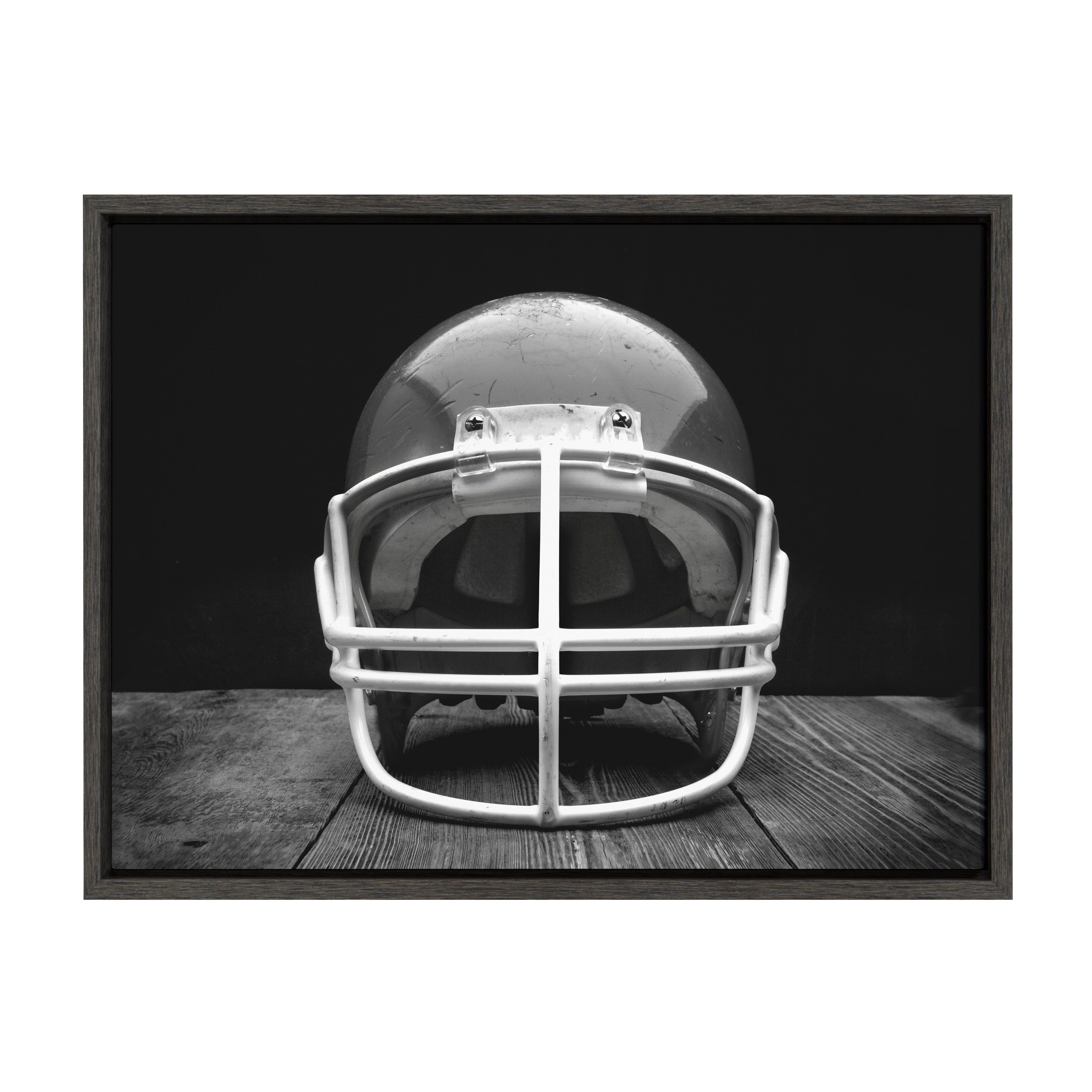 Sylvie Vintage Football Helmet Framed Canvas by kateandlaurel - product image 9 for Resin Society