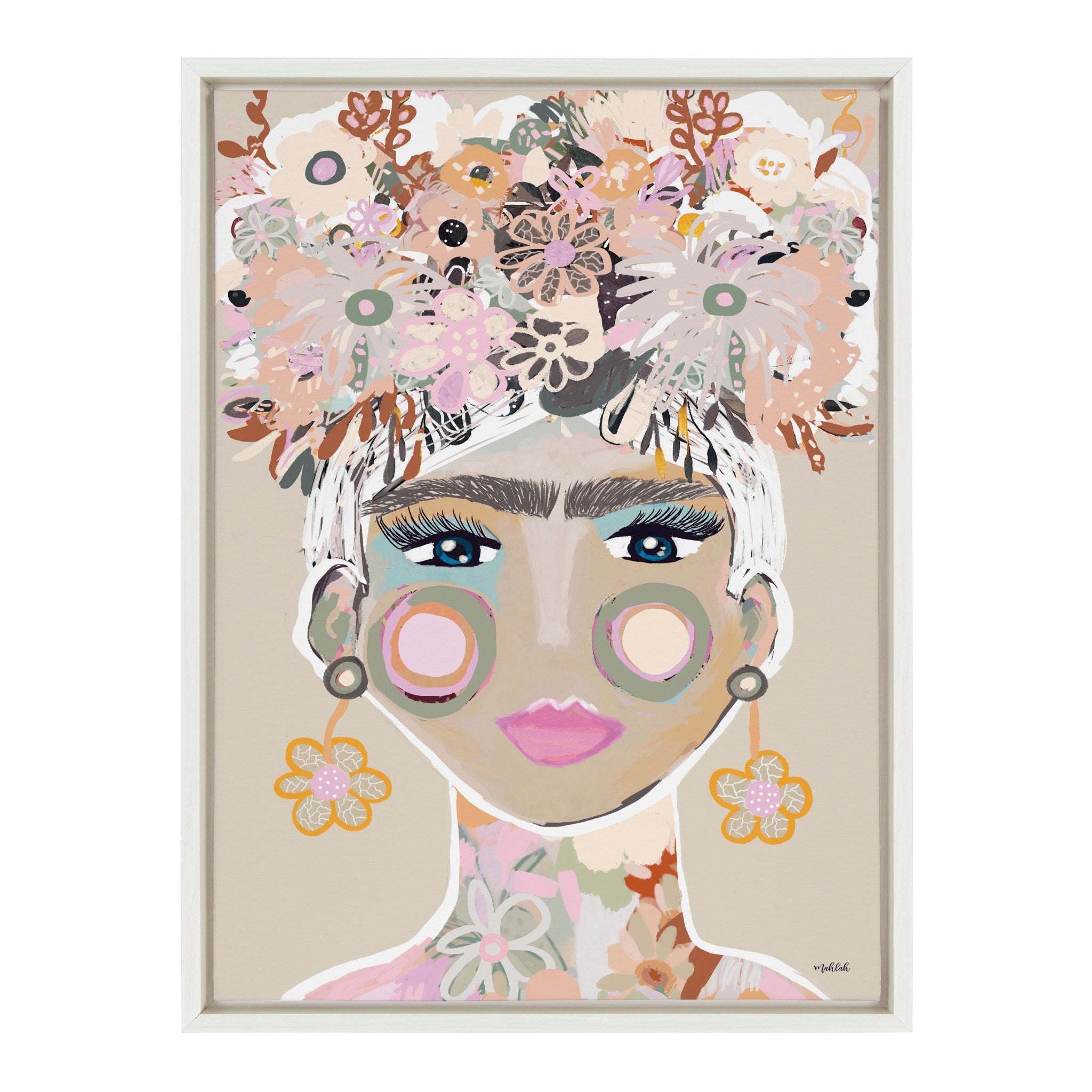 Sylvie Frida Frollae Framed Canvas by Inkheart Designs
