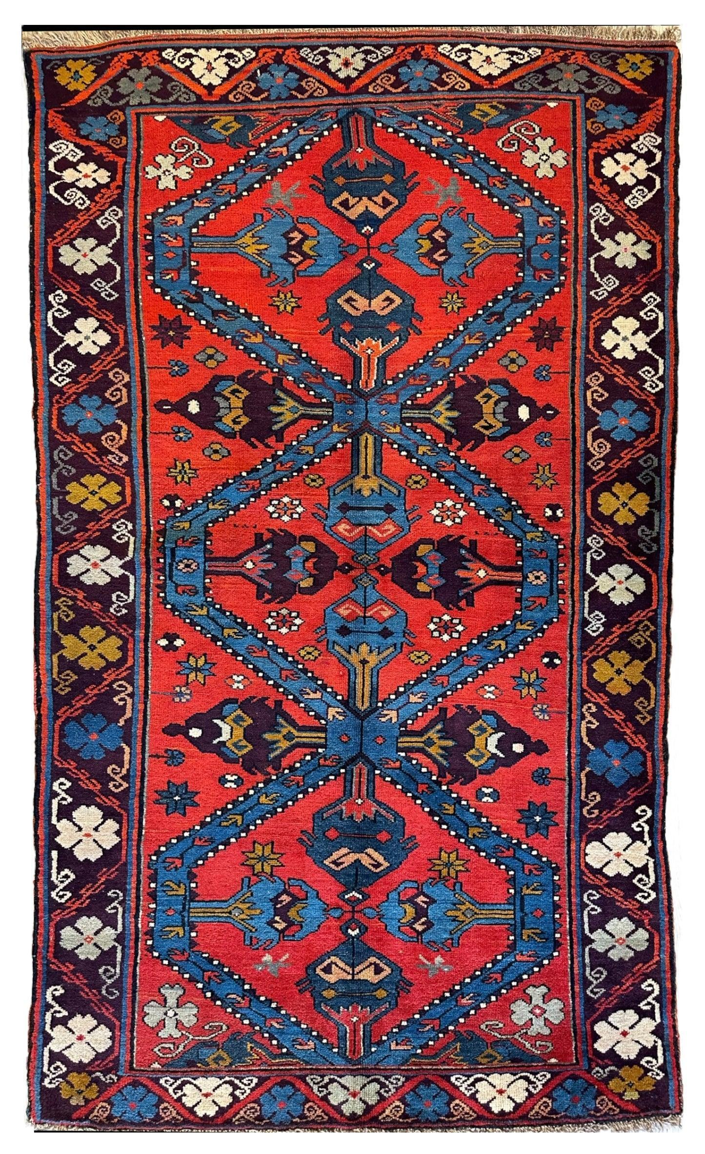 Old Derbent Dagestan Rug 4’ x 7’ by Rugistan - product image 2 for Resin Society