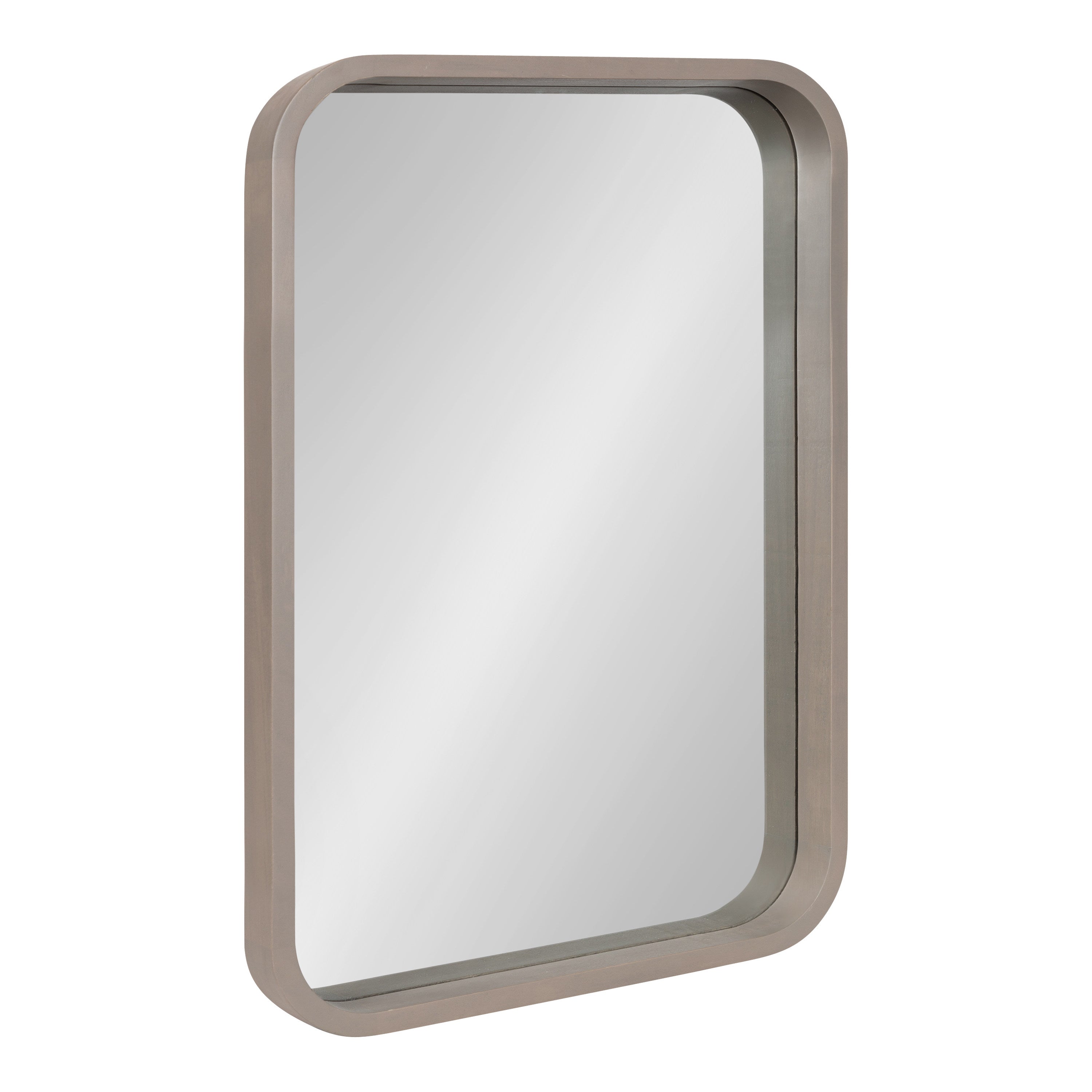 Hutton Wood Framed Radius Rectangle Mirror by kateandlaurel - product image 18 for Resin Society