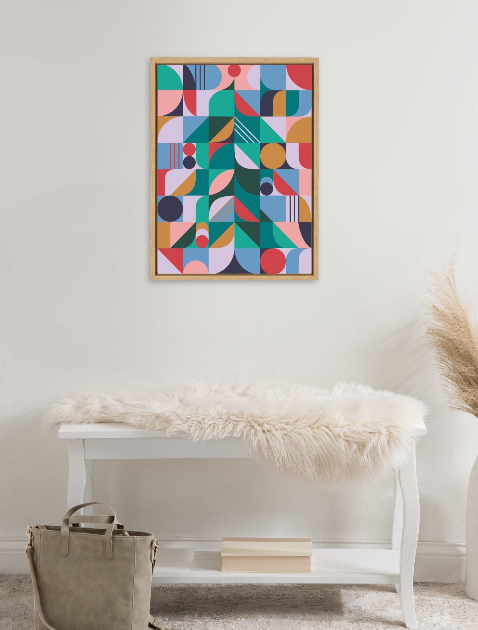 Sylvie MCM Christmas Tree Framed Canvas by Rachel Lee of My Dream Wall