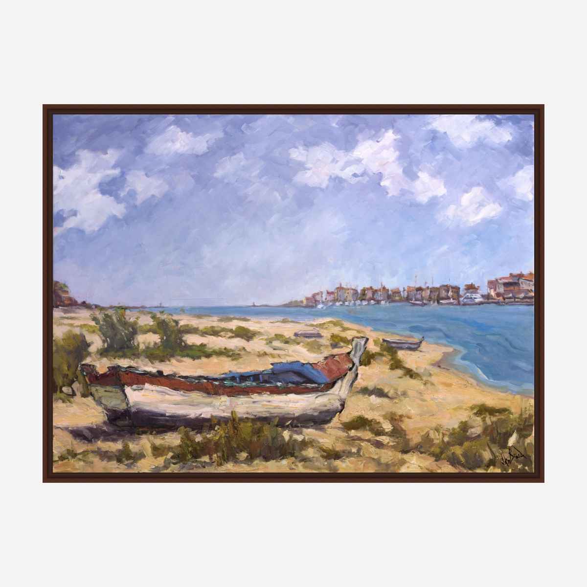 On the Beach Artist Enhanced Canvas Print by John Beard Collection - product image 7 for Resin Society