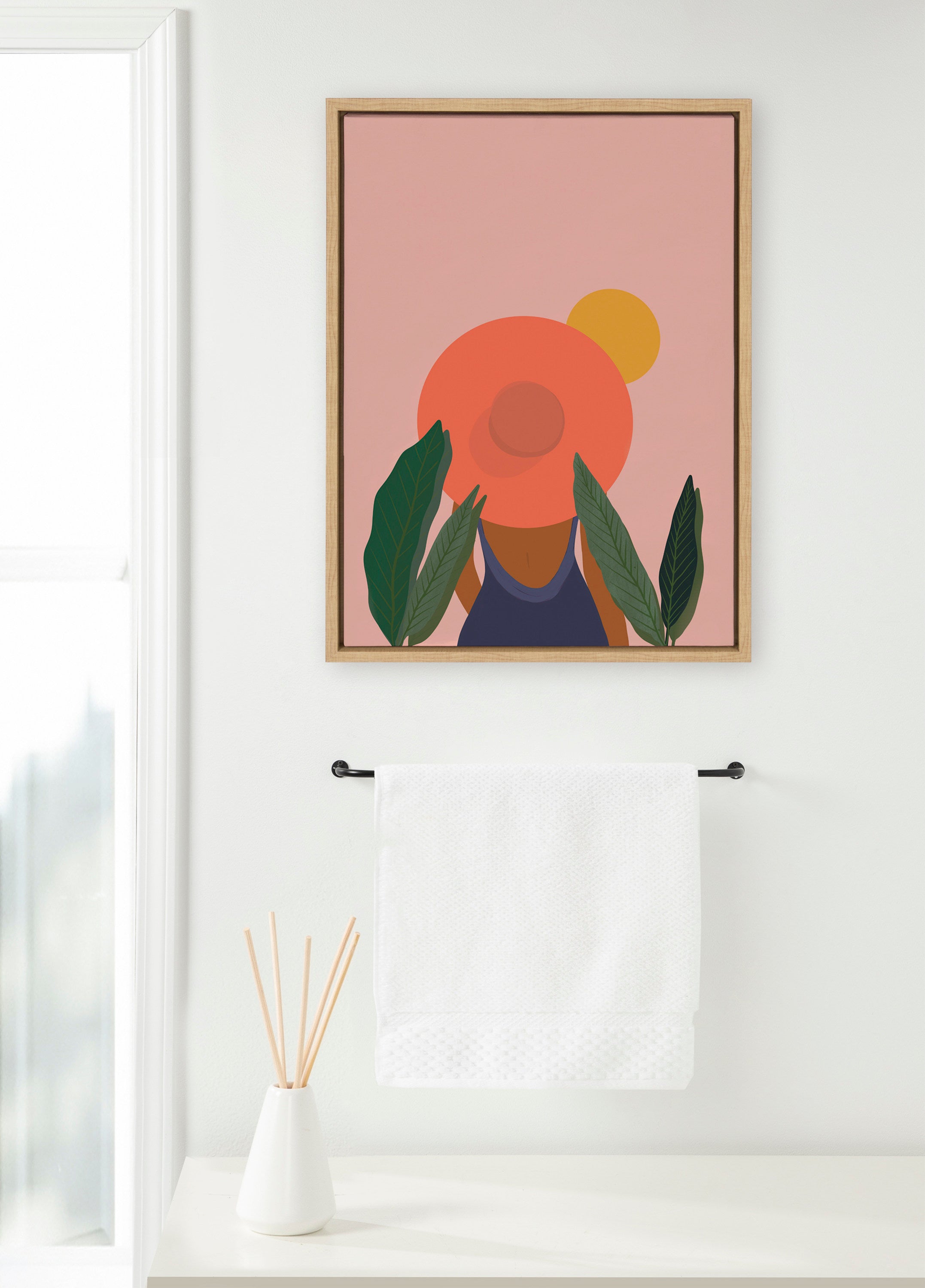 Sylvie Tropical Girl Framed Canvas by kateandlaurel - product image 4 for Resin Society
