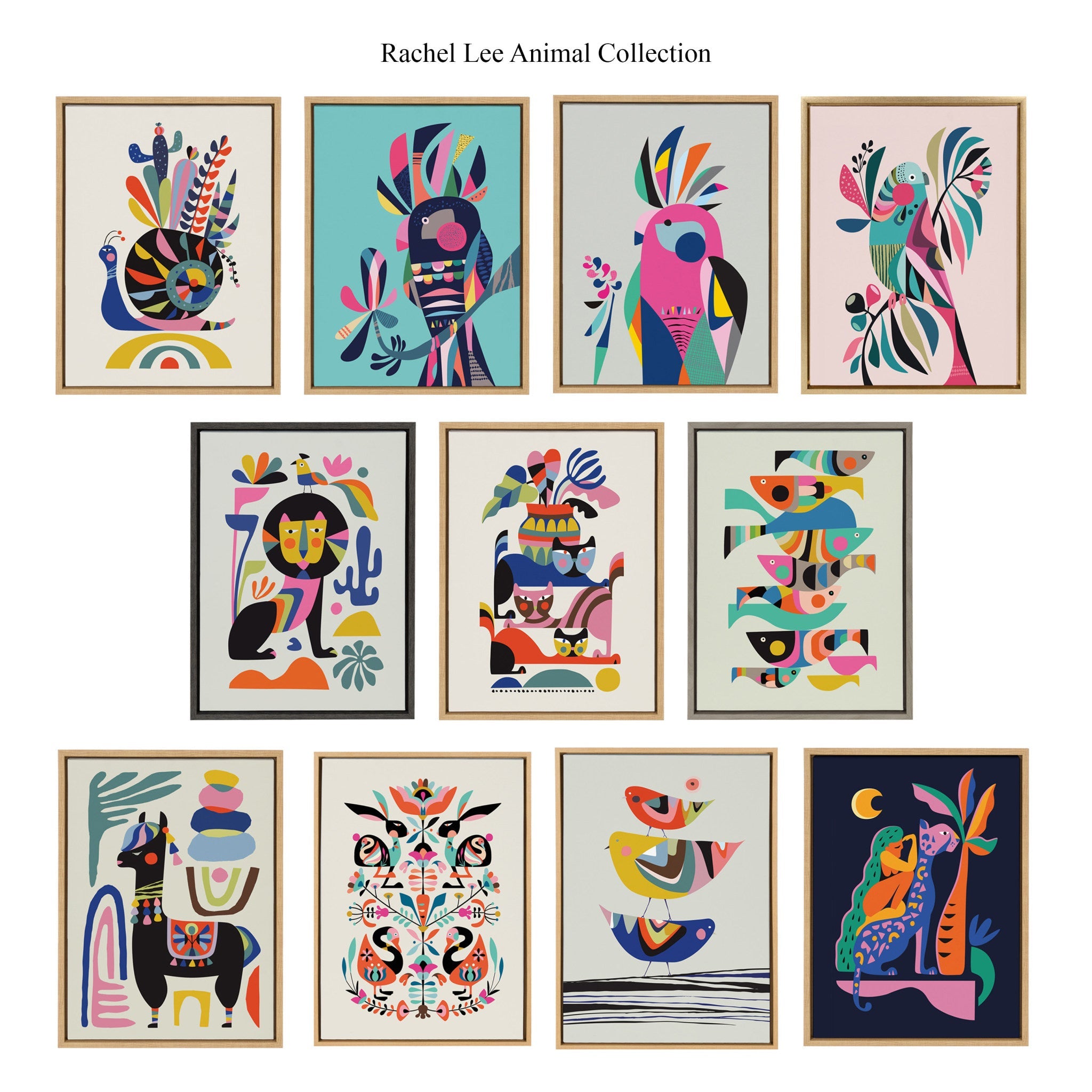 Sylvie Flock of Birds Framed Canvas by kateandlaurel - product image 7 for Resin Society