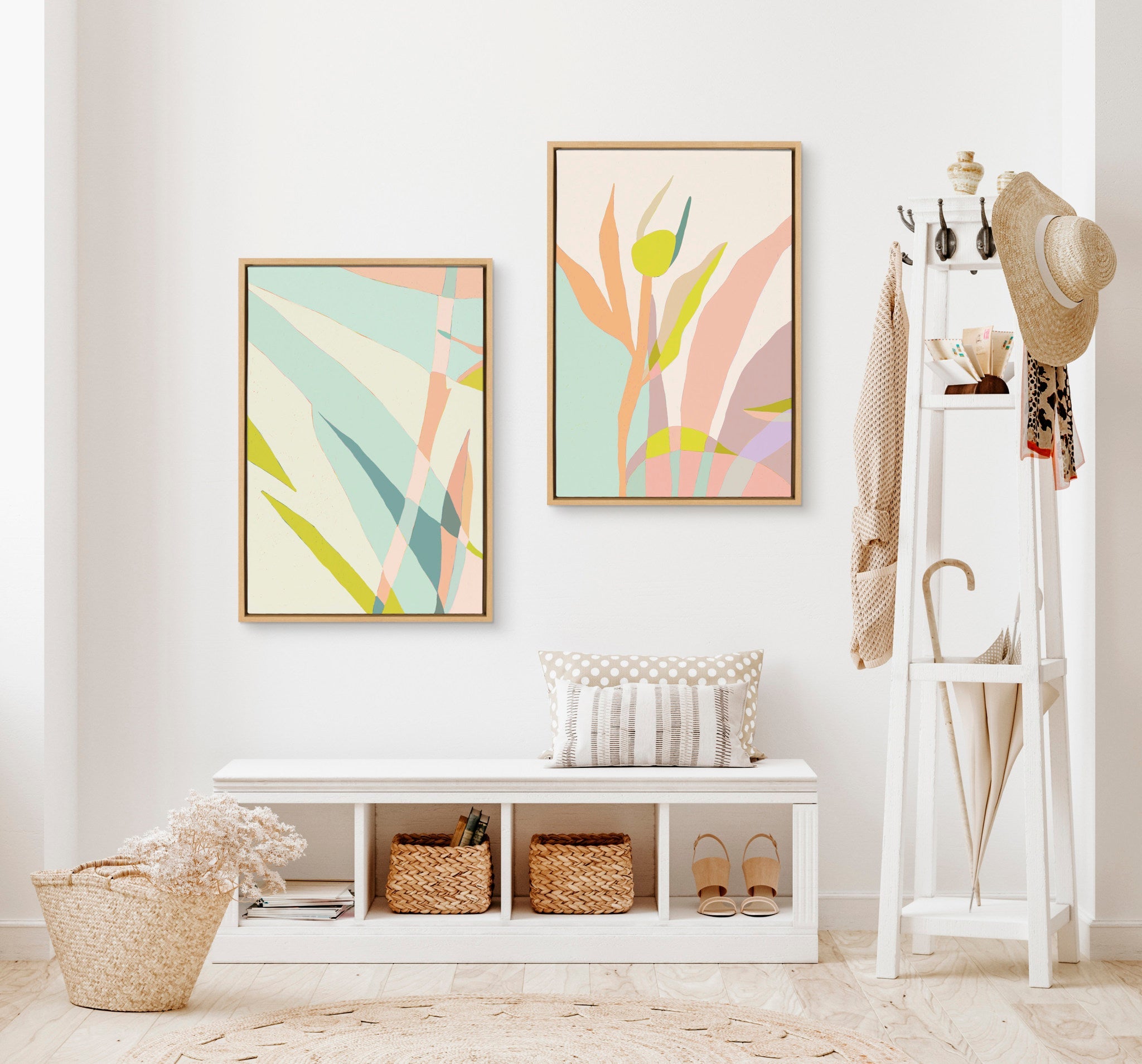 Sylvie Delight in the Moment 3 and 4 Framed Canvas by kateandlaurel - product image 5 for Resin Society