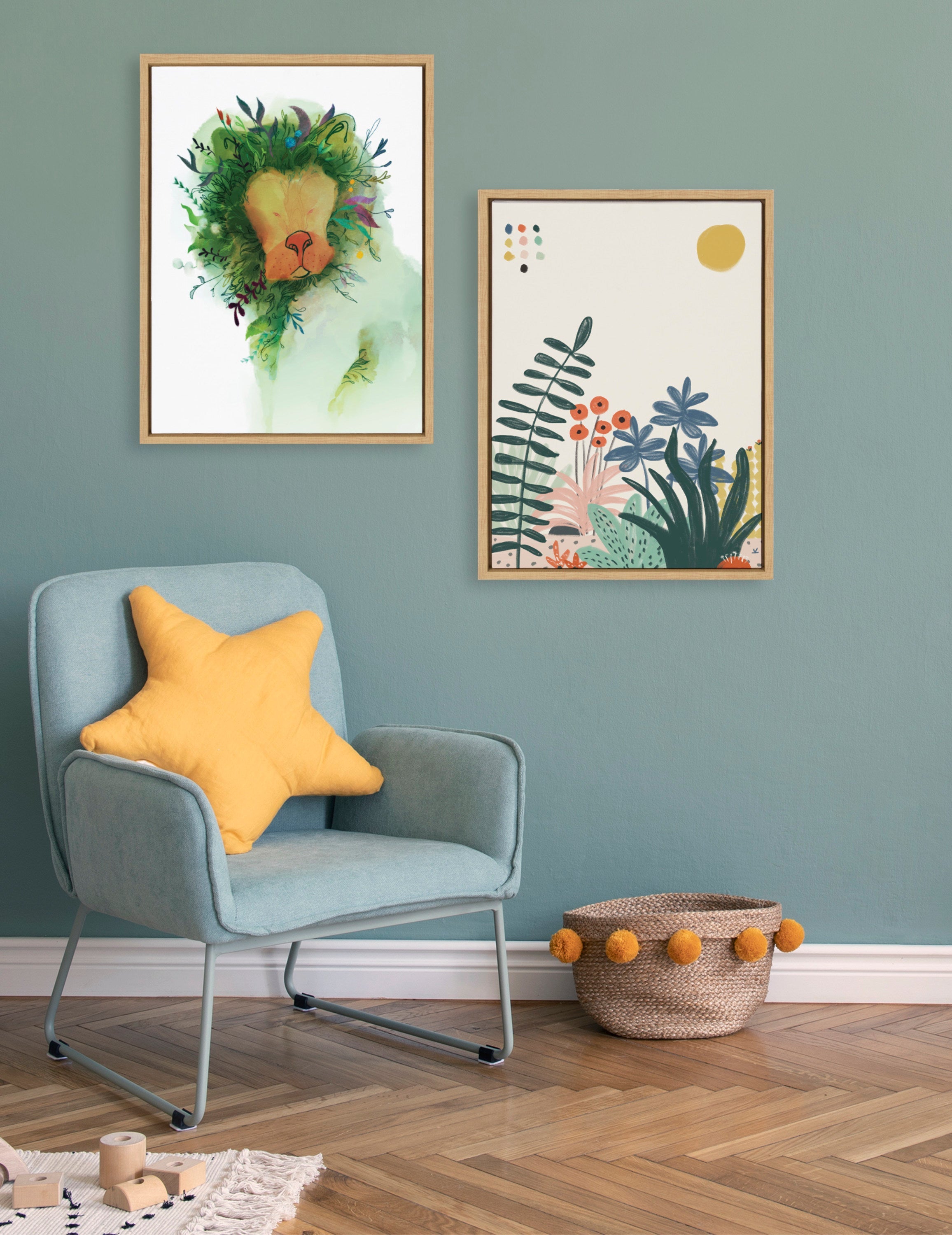 Sylvie Jungle King Framed Canvas by Faryn Hughes