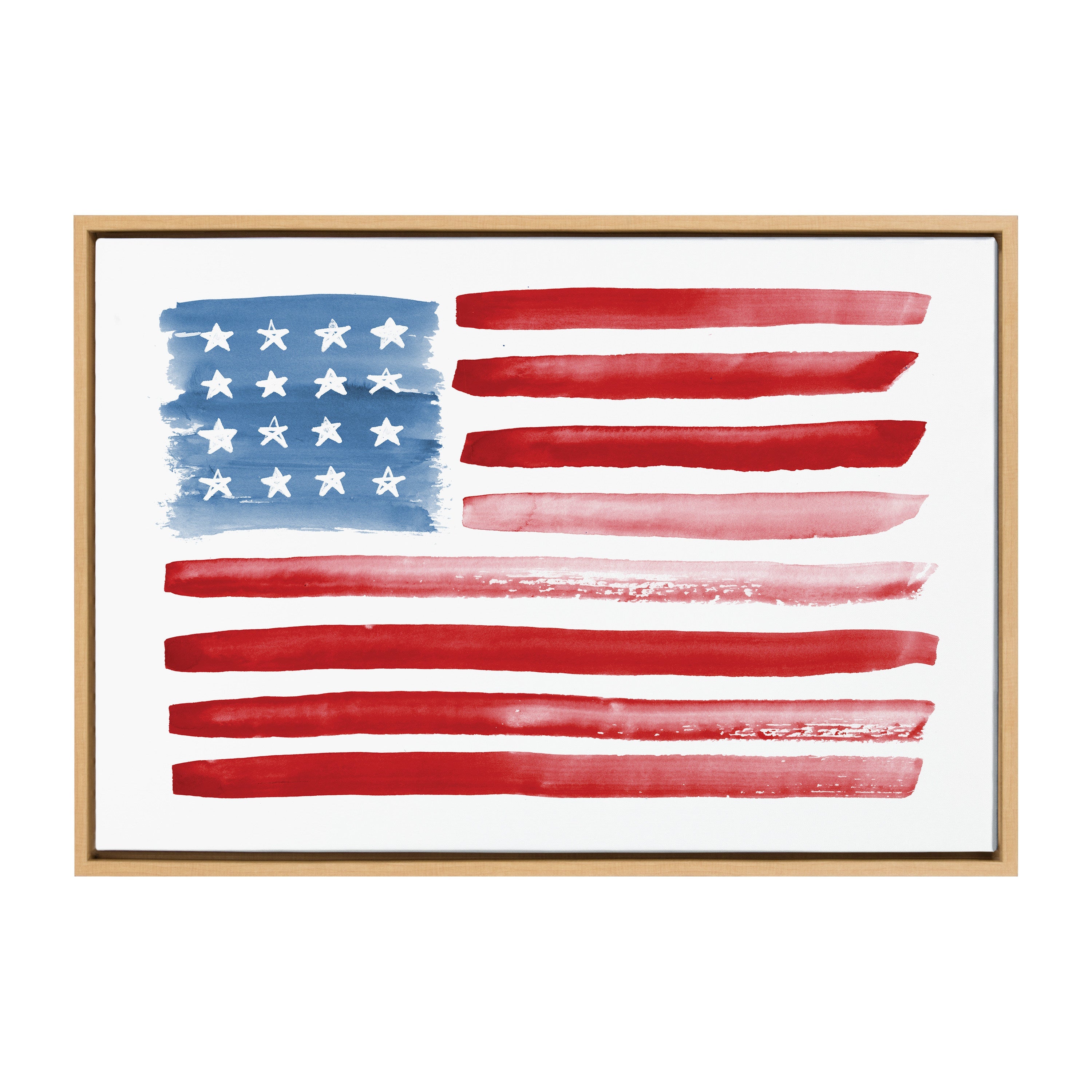Sylvie Flag Alone Framed Canvas by Sara Berrenson