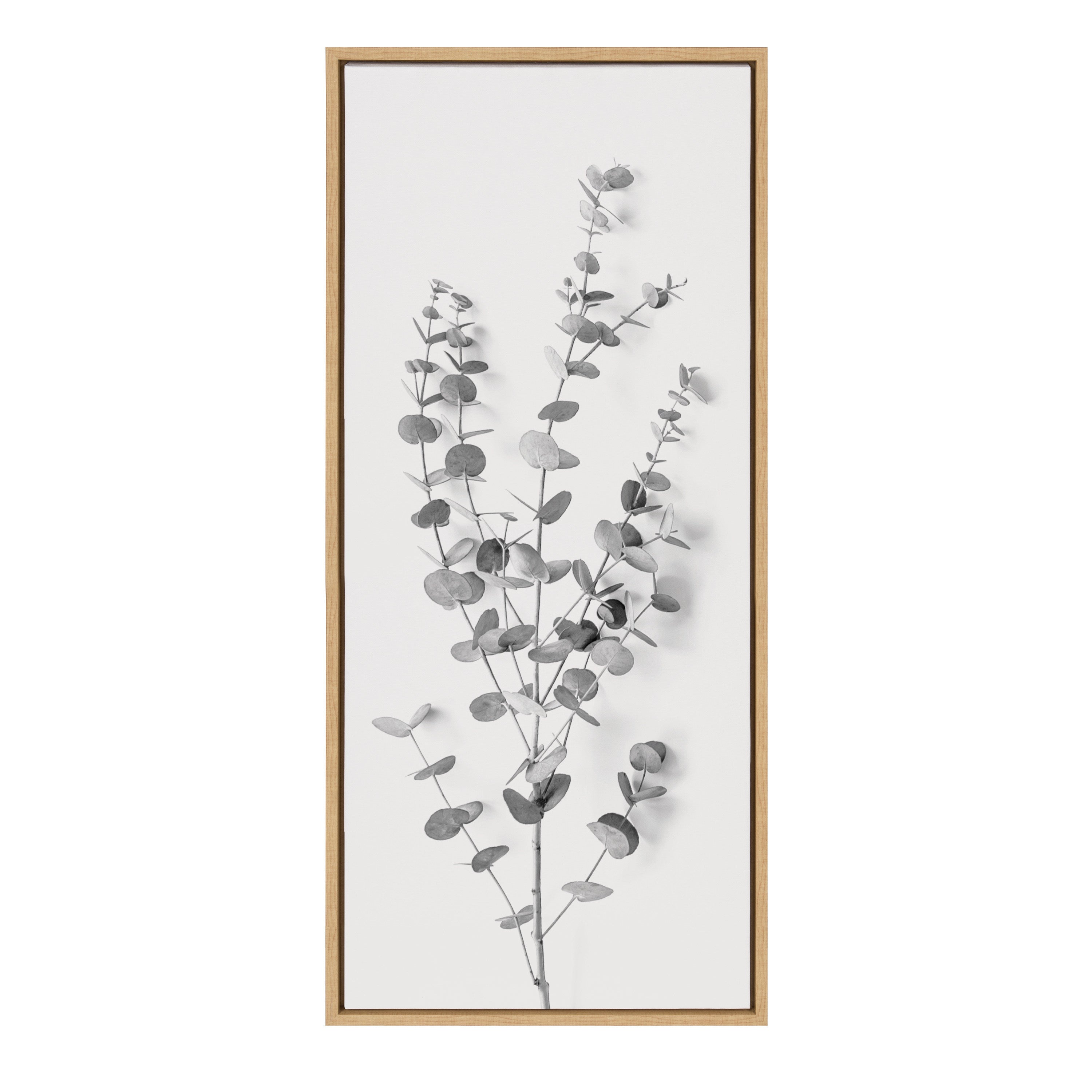 Sylvie Eucalyptus Botanical I Gray and Soft White Framed Canvas by The by kateandlaurel - product image 8 for Resin Society