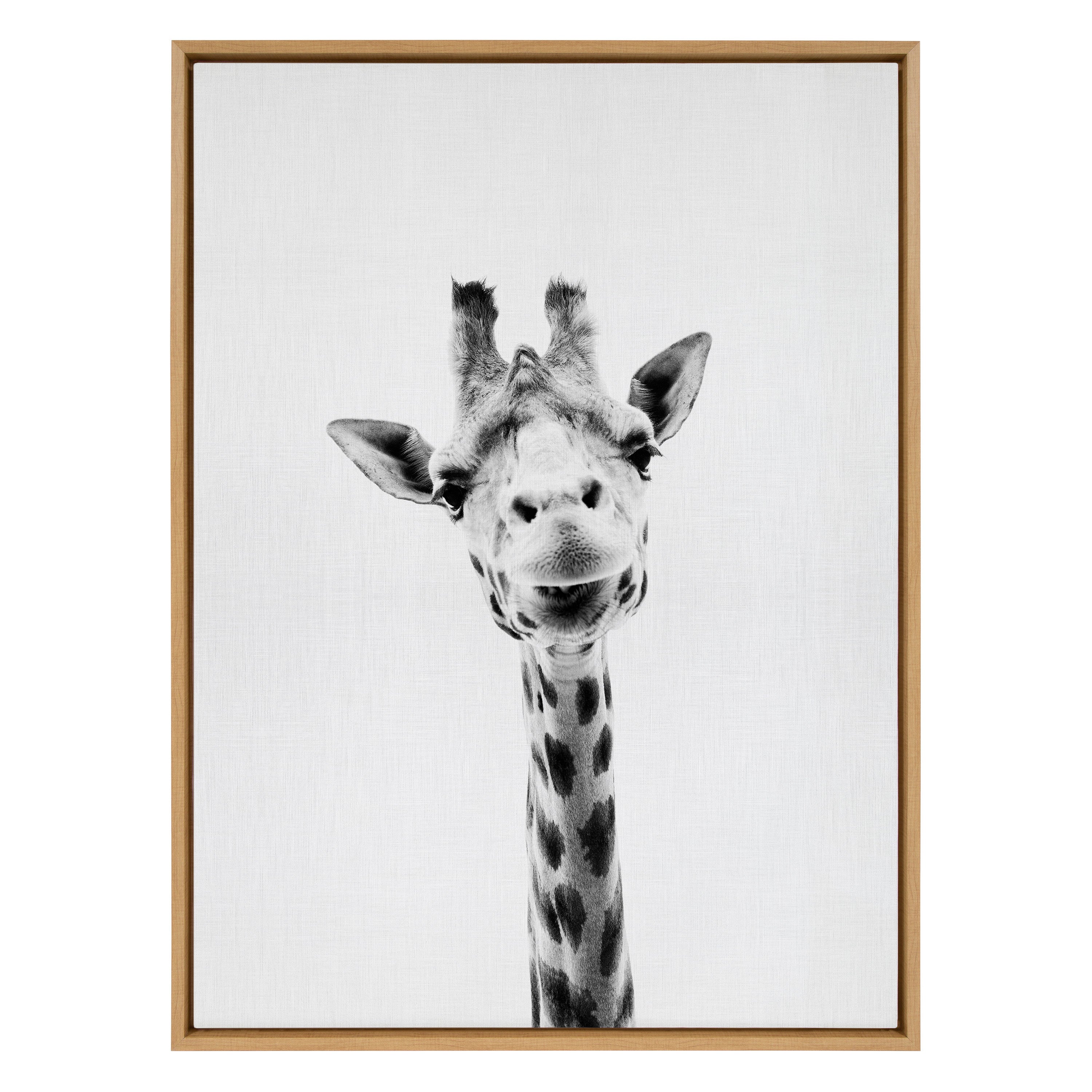 Sylvie Giraffe Framed Canvas by Simon Te of Tai Prints by kateandlaurel - product image 2 for Resin Society