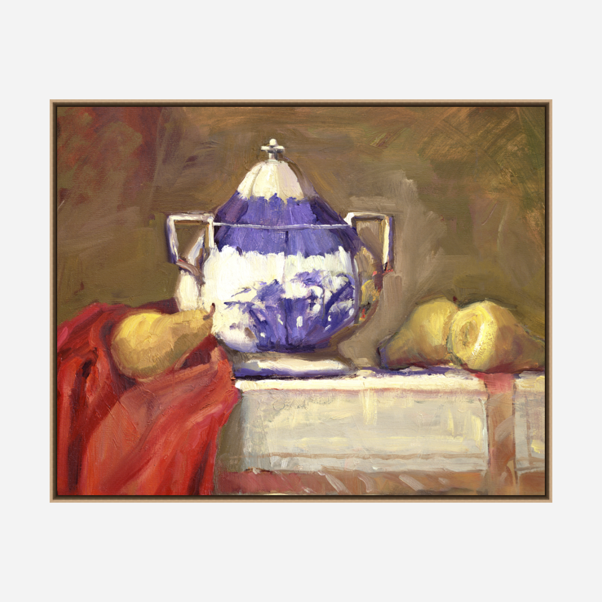 Pears Still Life Artist Enhanced Canvas Print by John Beard Collection - product image 8 for Resin Society