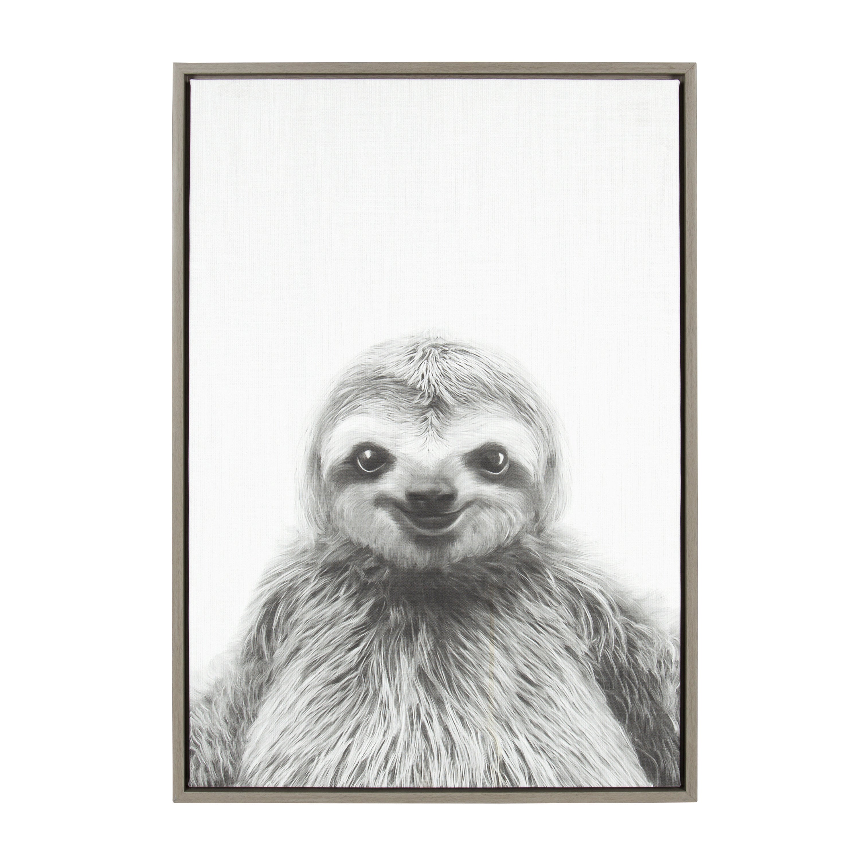 Sylvie Sloth Framed Canvas by Simon Te Tai by kateandlaurel - product image 6 for Resin Society