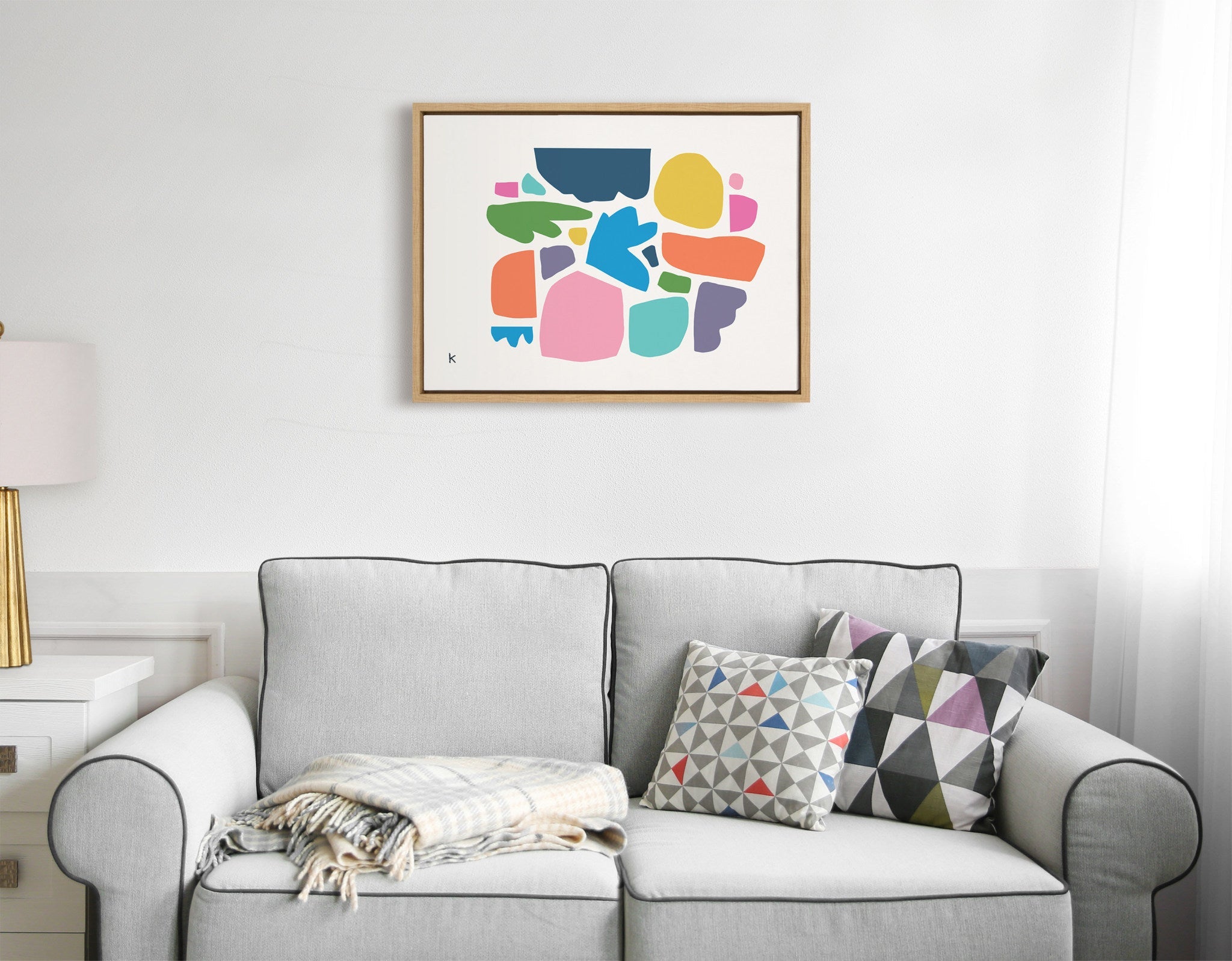Sylvie Summer Love Songs Framed Canvas by kateandlaurel - product image 8 for Resin Society