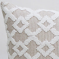Decorative Beige Accent Throw Pillow 20"x20" by Vibhsa