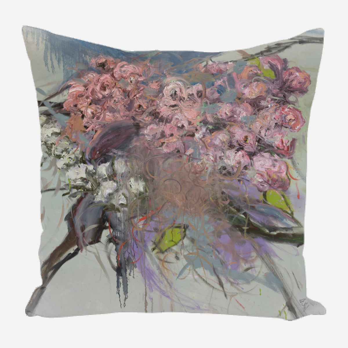 Pink Flower Pillow by John Beard Collection - main product image for Resin Society