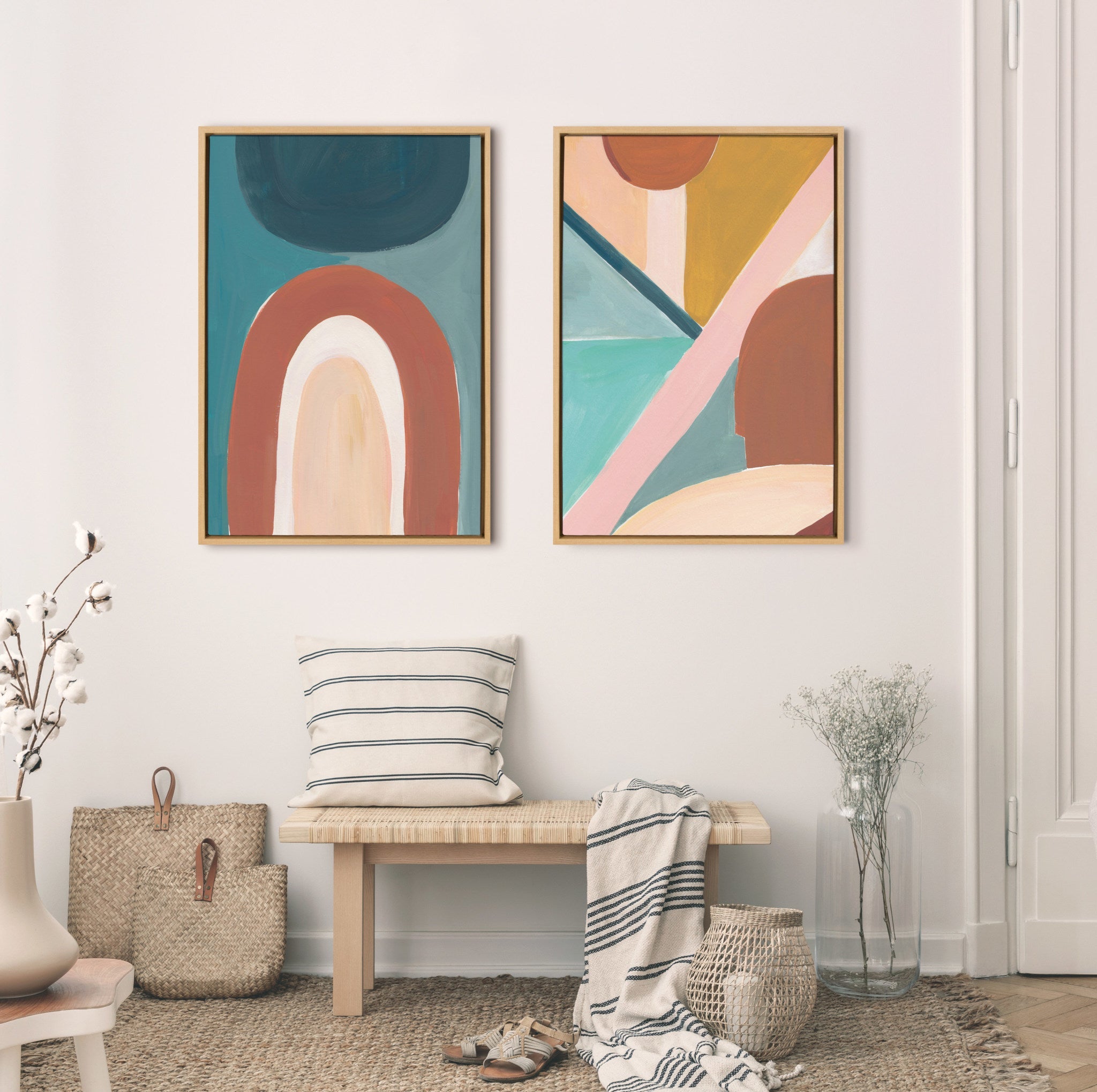 Sylvie Teotitlan Valley Study 2 Framed Canvas by kateandlaurel - product image 7 for Resin Society