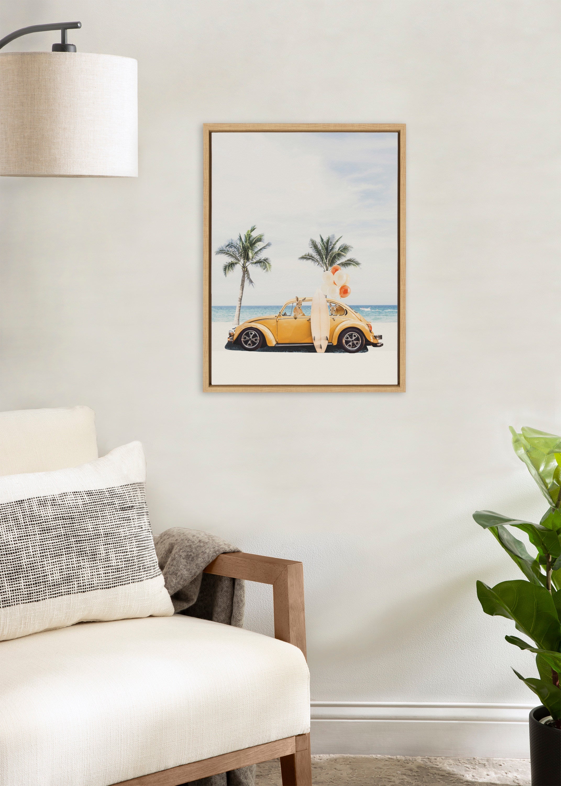 Sylvie Kangaroo Summer Adventures Framed Canvas by July Art Prints