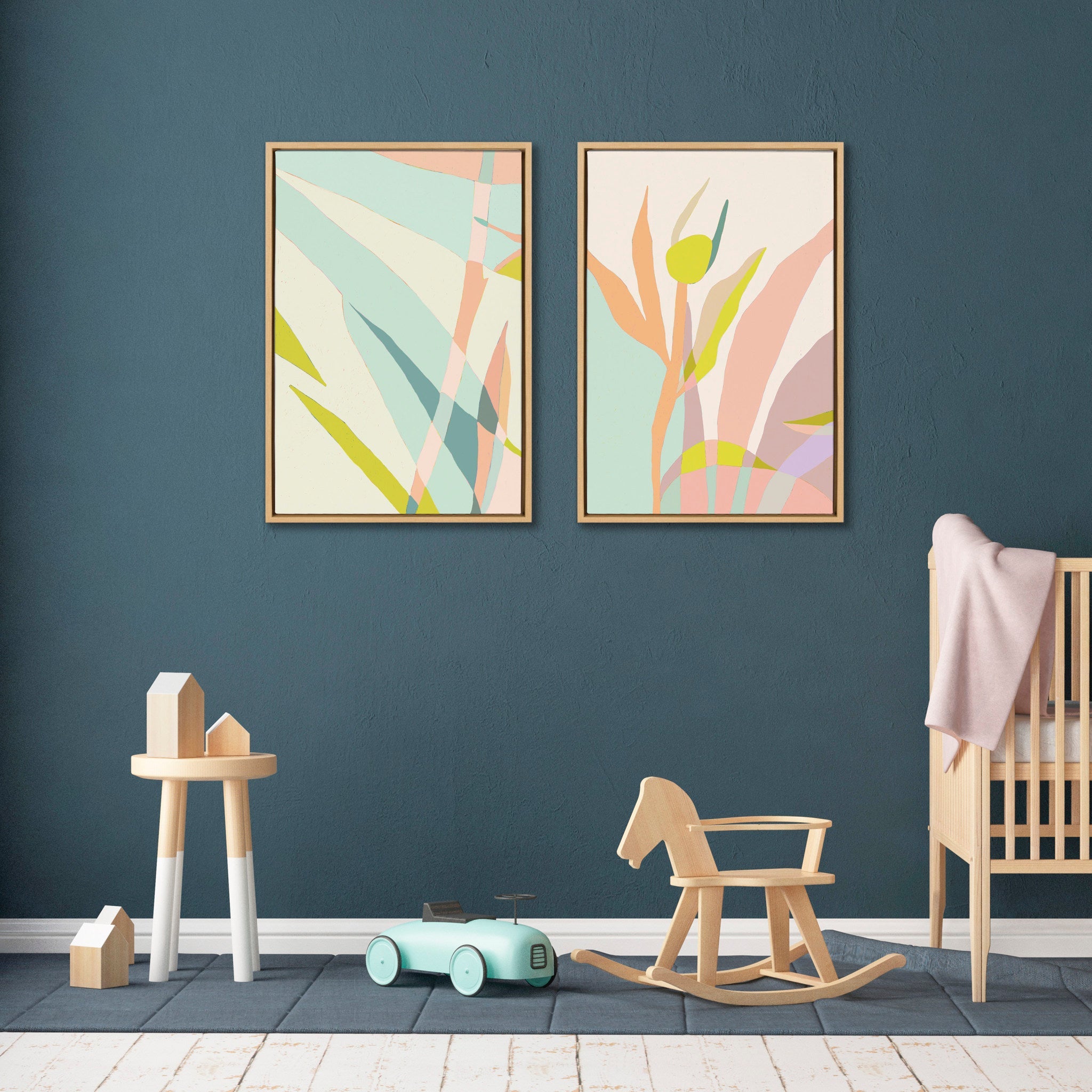 Sylvie Delight in the Moment 3 and 4 Framed Canvas by kateandlaurel - product image 6 for Resin Society