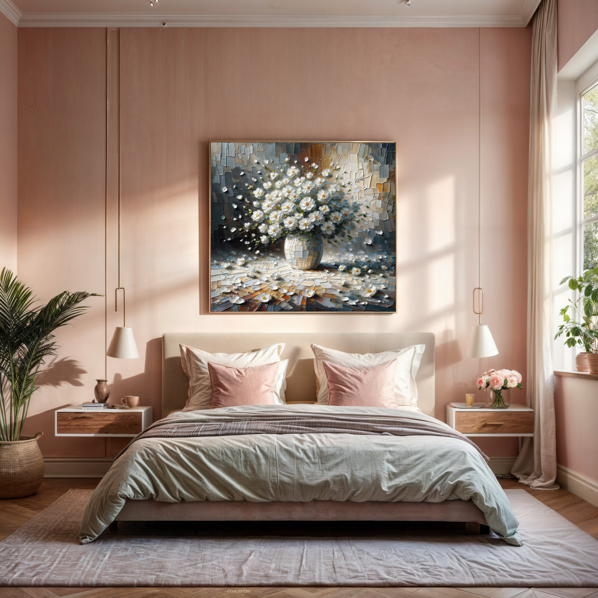 Canvas Print: "Porcelain Bloom" by Tailored Canvases - product image 3 for Resin Society