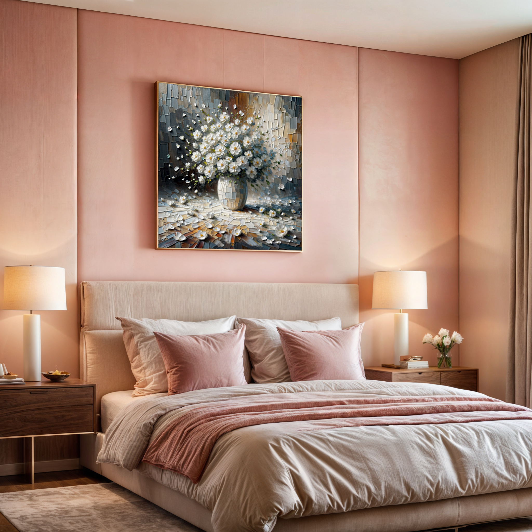 Canvas Print: "Porcelain Bloom" by Tailored Canvases - product image 4 for Resin Society