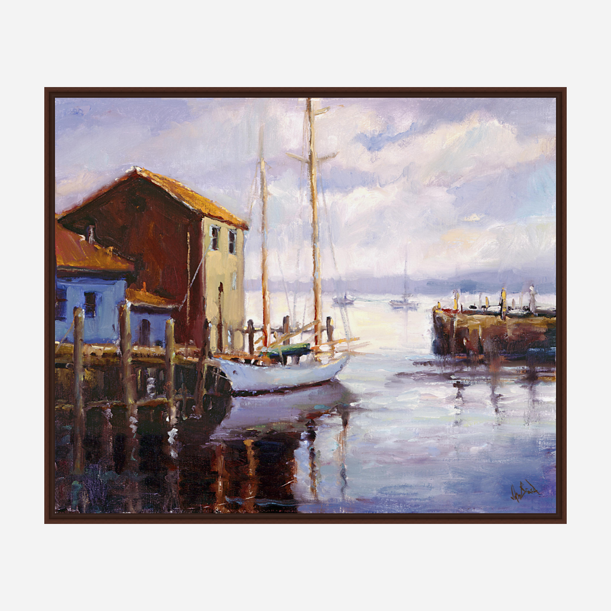 Portuguese Sailboat in Harbor by John Beard Collection - product image 4 for Resin Society