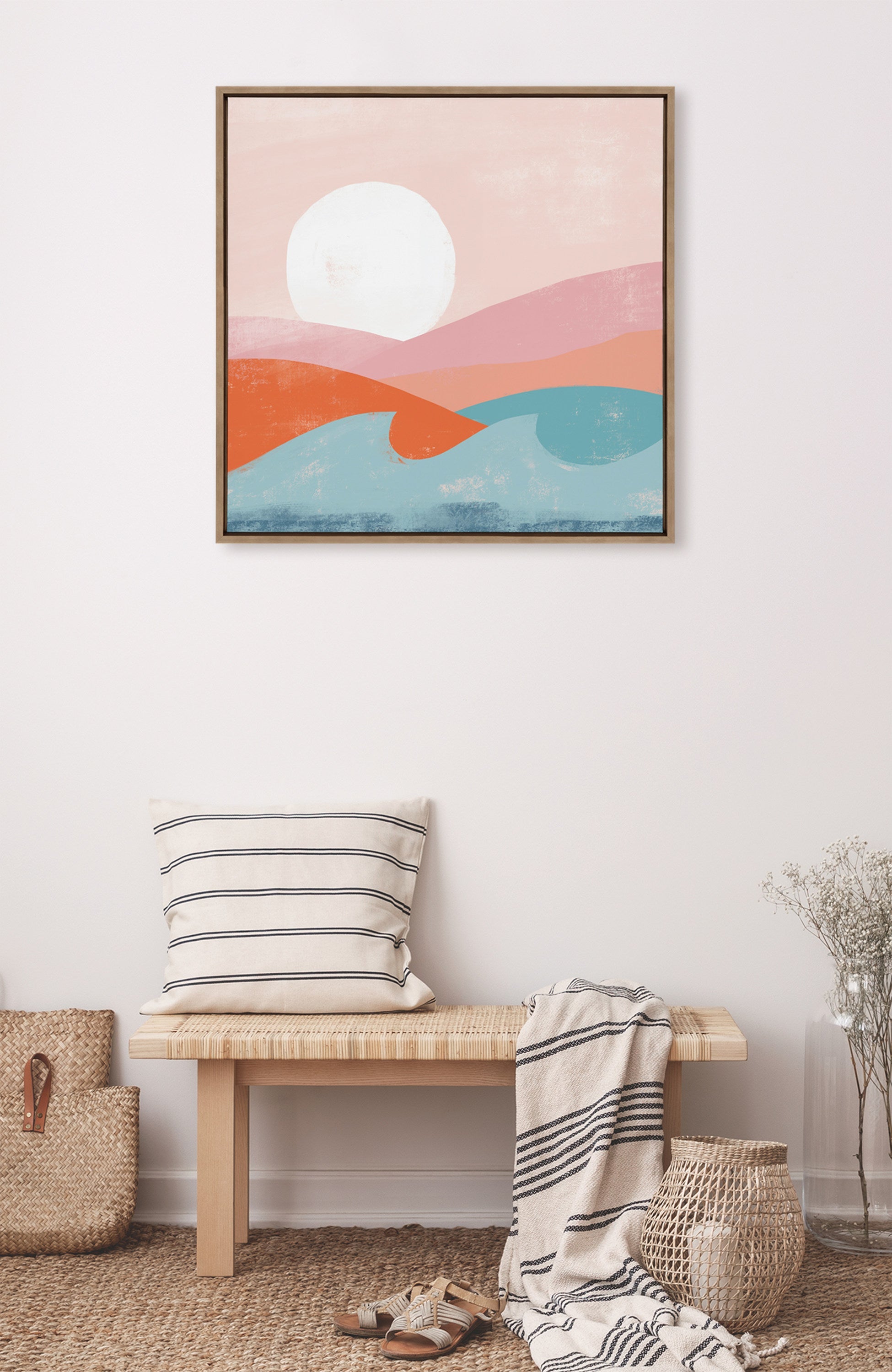 Sylvie Endless Summer Framed Canvas by kateandlaurel - product image 4 for Resin Society