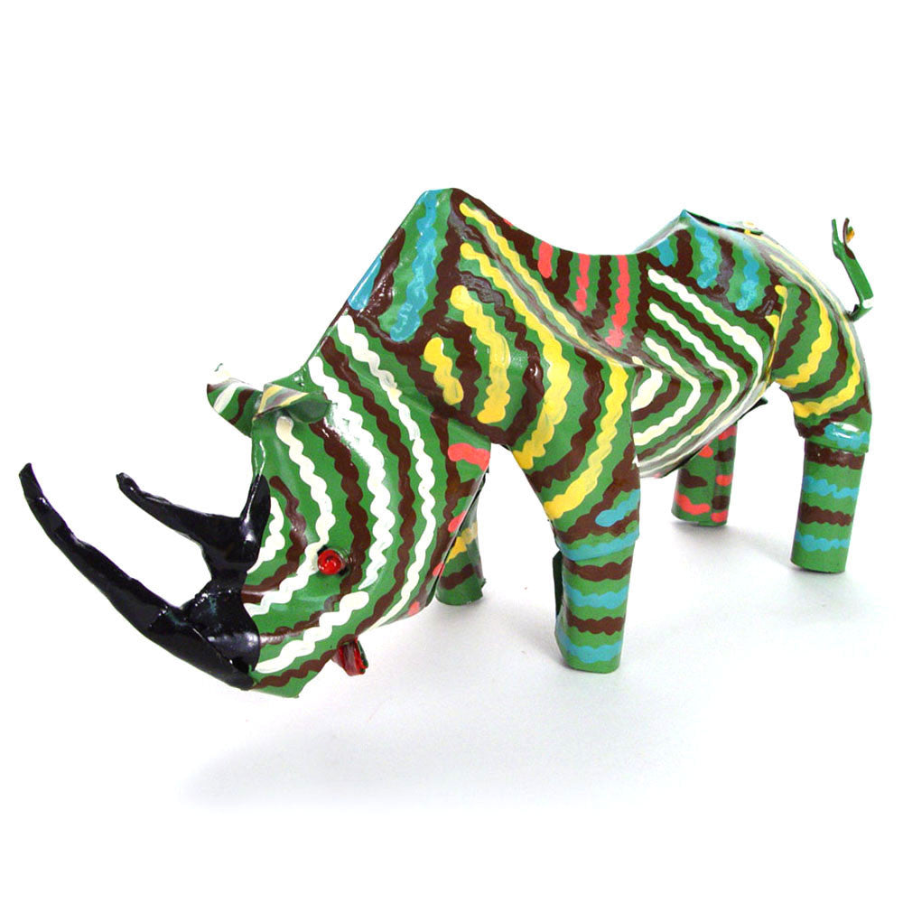 Large Tin Rhino by Mbare Ltd - main product image for Resin Society