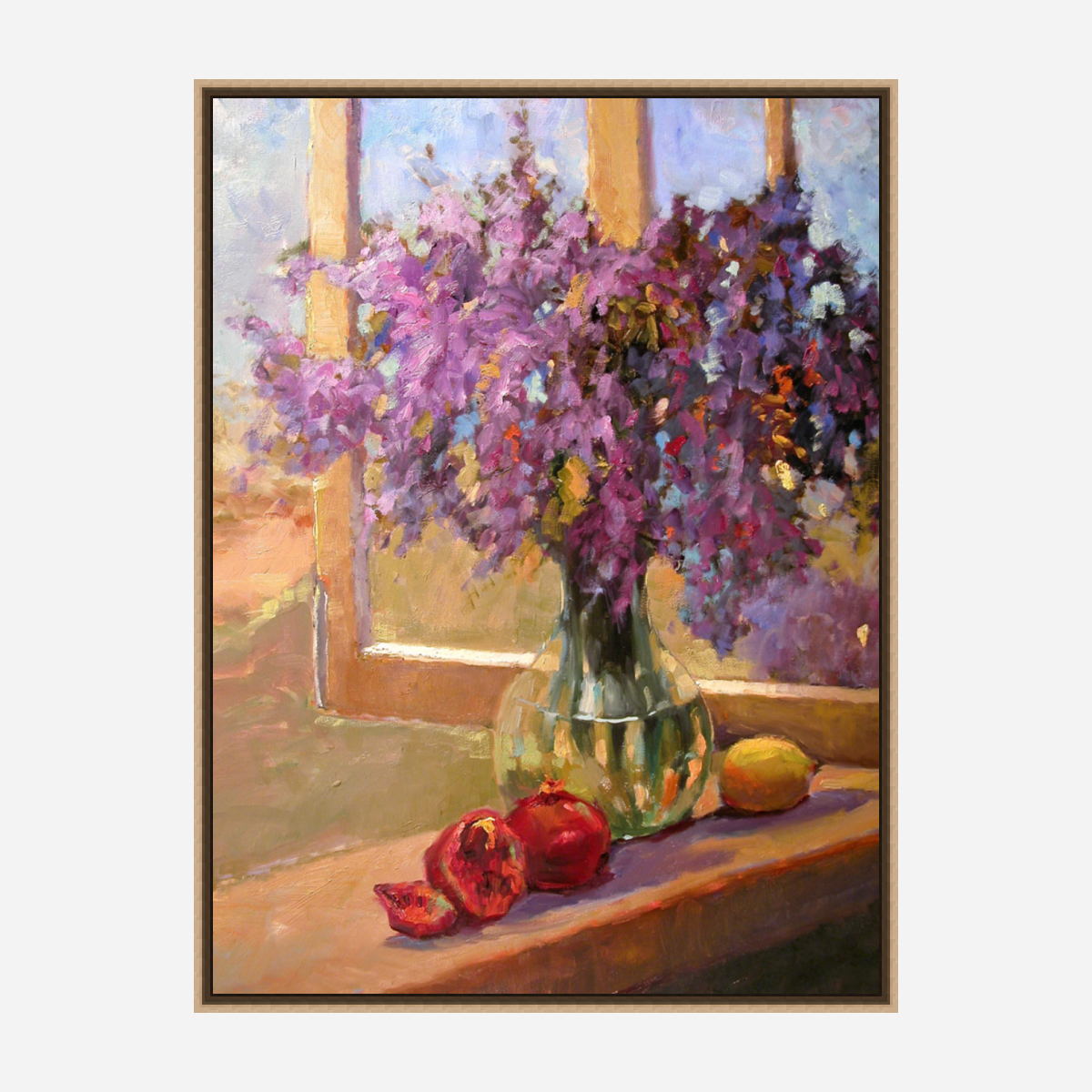Purple Flowers Artist Enhanced Canvas Print by John Beard Collection - product image 7 for Resin Society