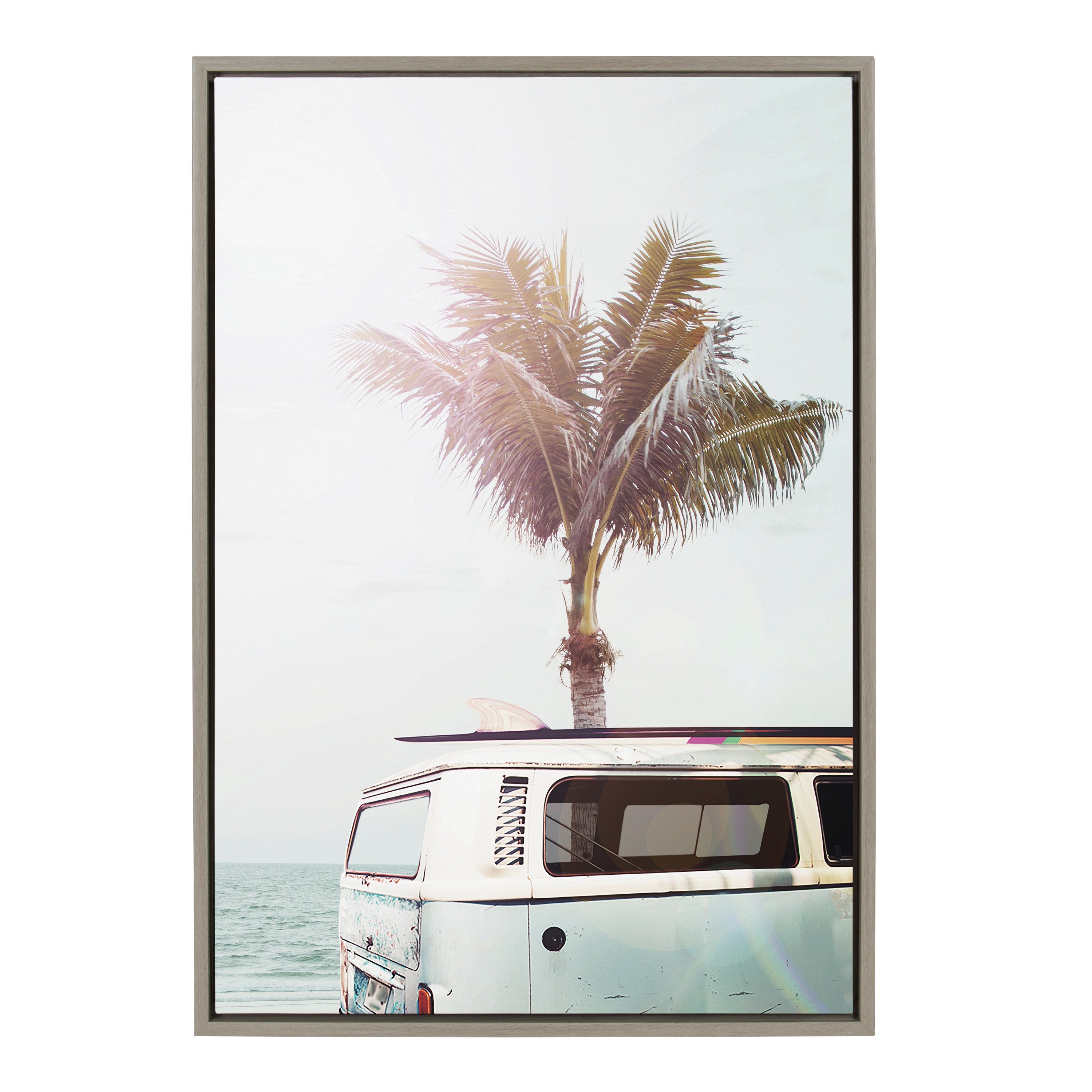 Sylvie Blue Beach Van Framed Canvas by Amy Peterson Art Studio by kateandlaurel - product image 9 for Resin Society