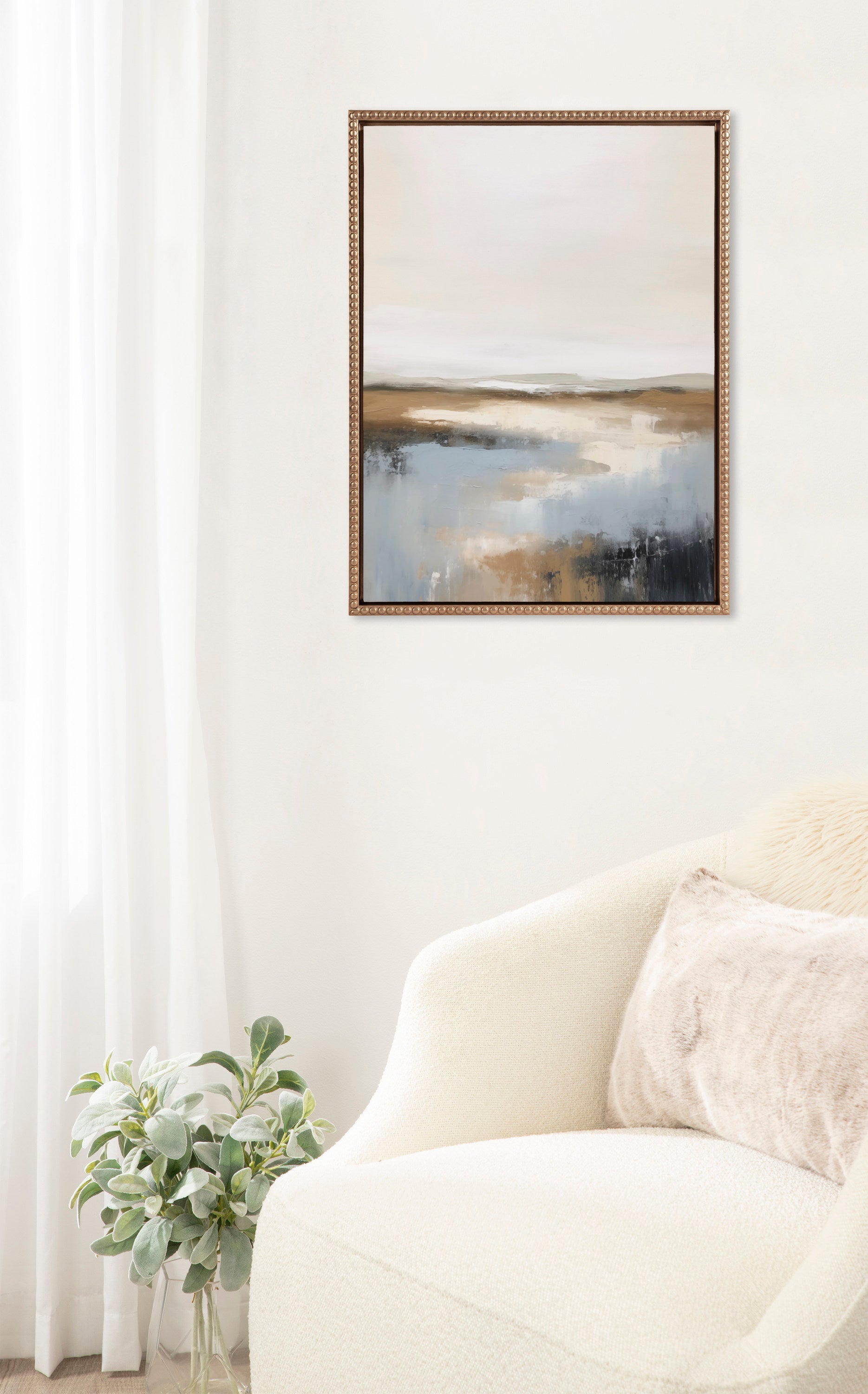 Sylvie Beaded Idyllic Retreat Framed Canvas by Amy Lighthall