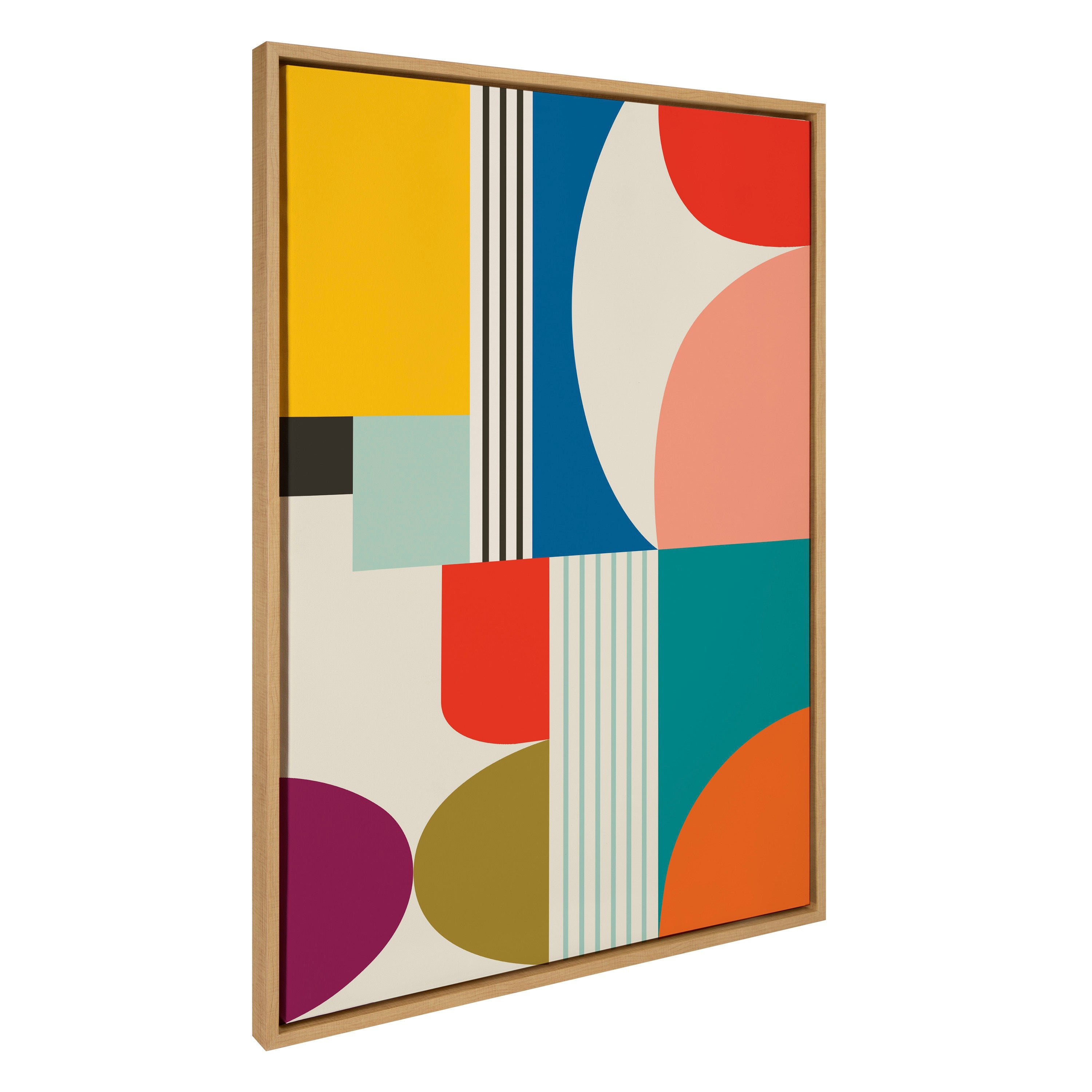 Sylvie Mid Century Modern Pattern Framed Canvas by kateandlaurel - product image 20 for Resin Society