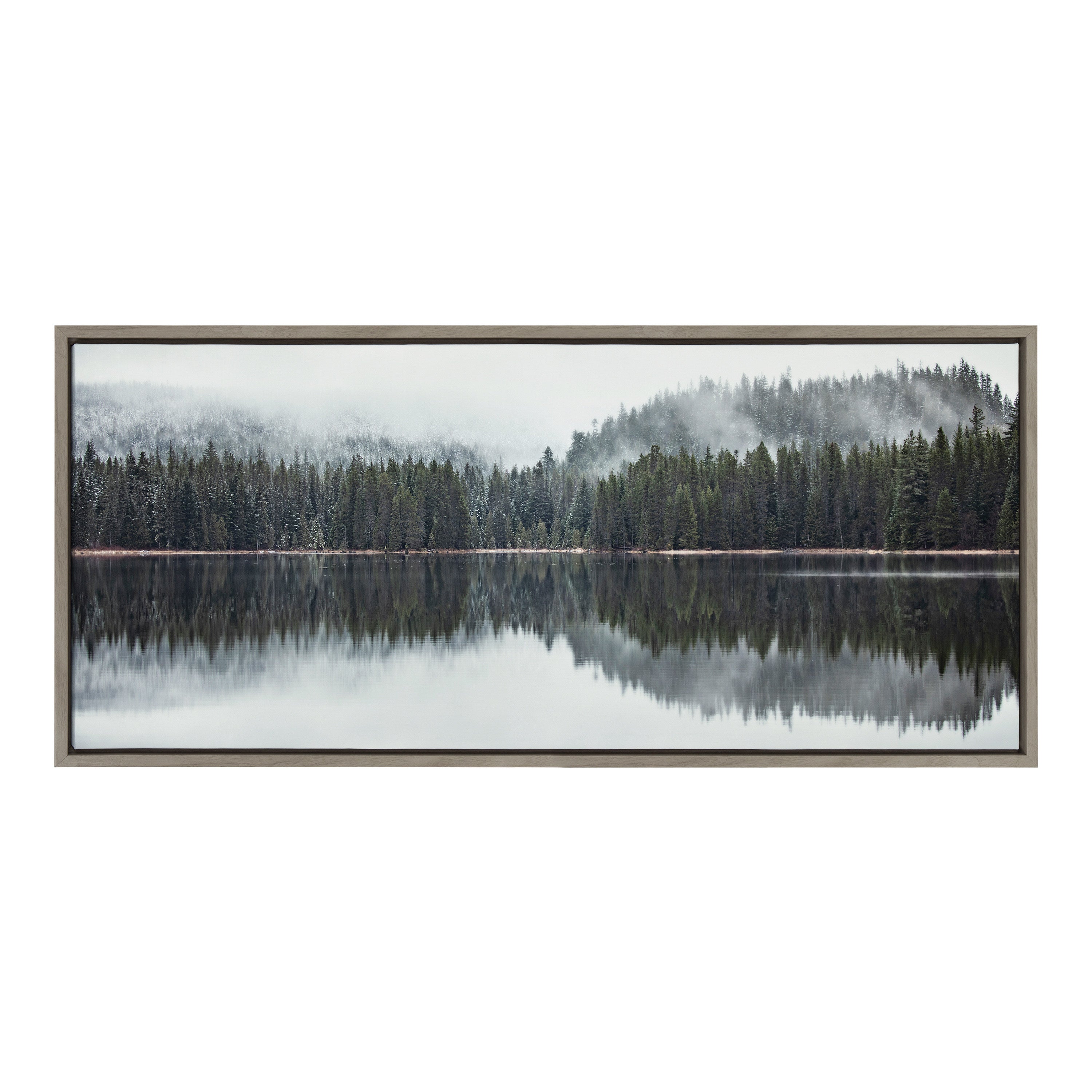 Sylvie Still Reflection Framed Canvas by kateandlaurel - main product image for Resin Society