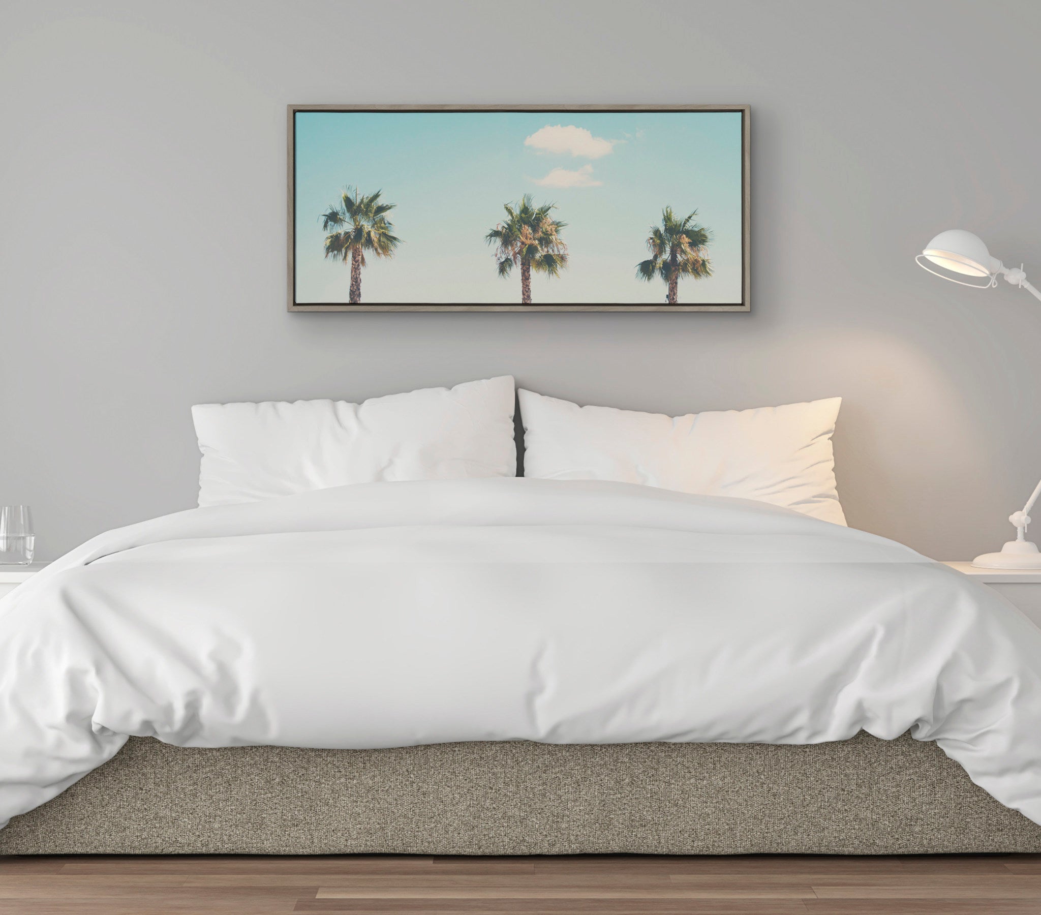 Sylvie A Trio of Palm Trees Framed Canvas by Laura Evans by kateandlaurel - product image 7 for Resin Society