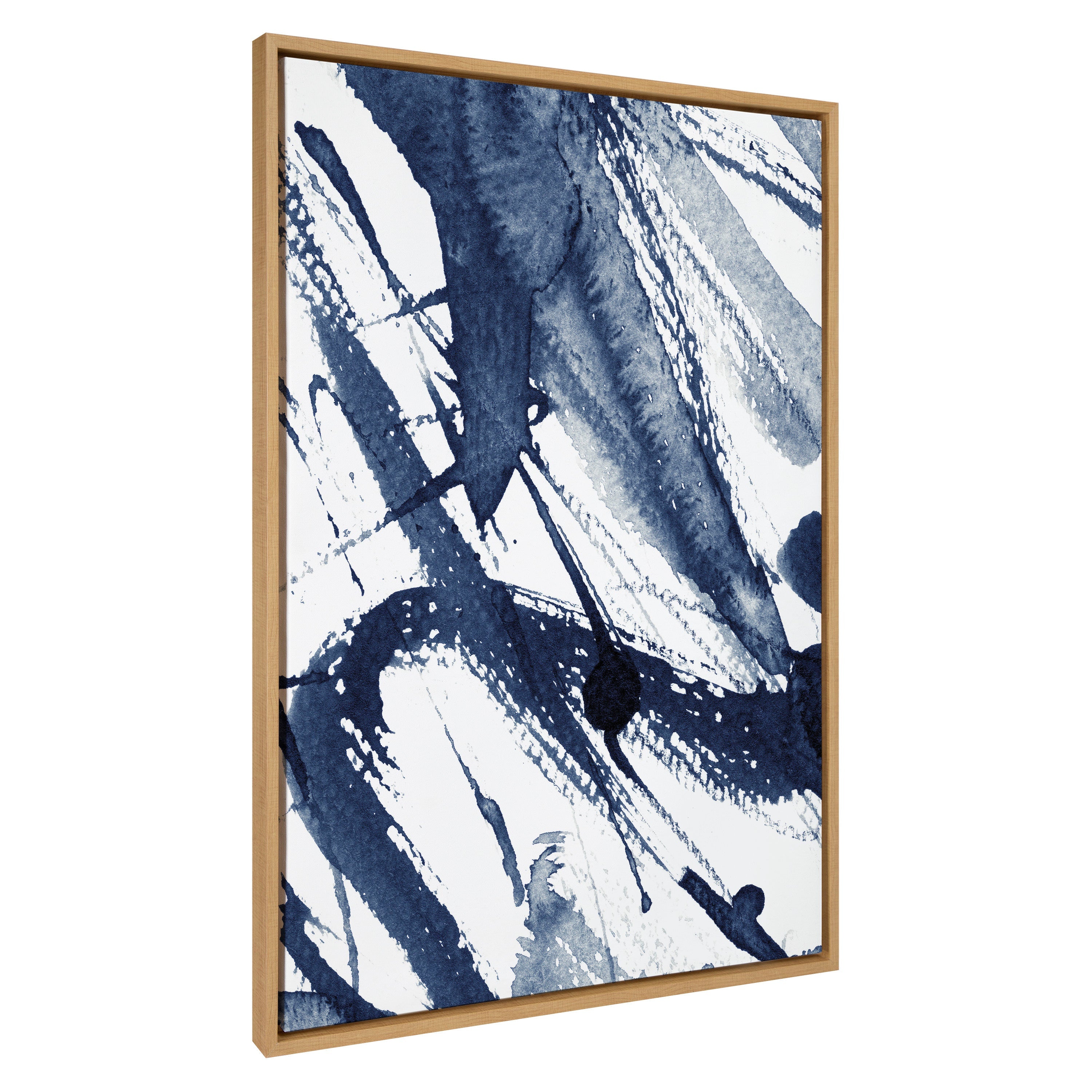 Sylvie Indigo Watercolor Framed Canvas by Amy Peterson Art Studio by kateandlaurel - product image 12 for Resin Society