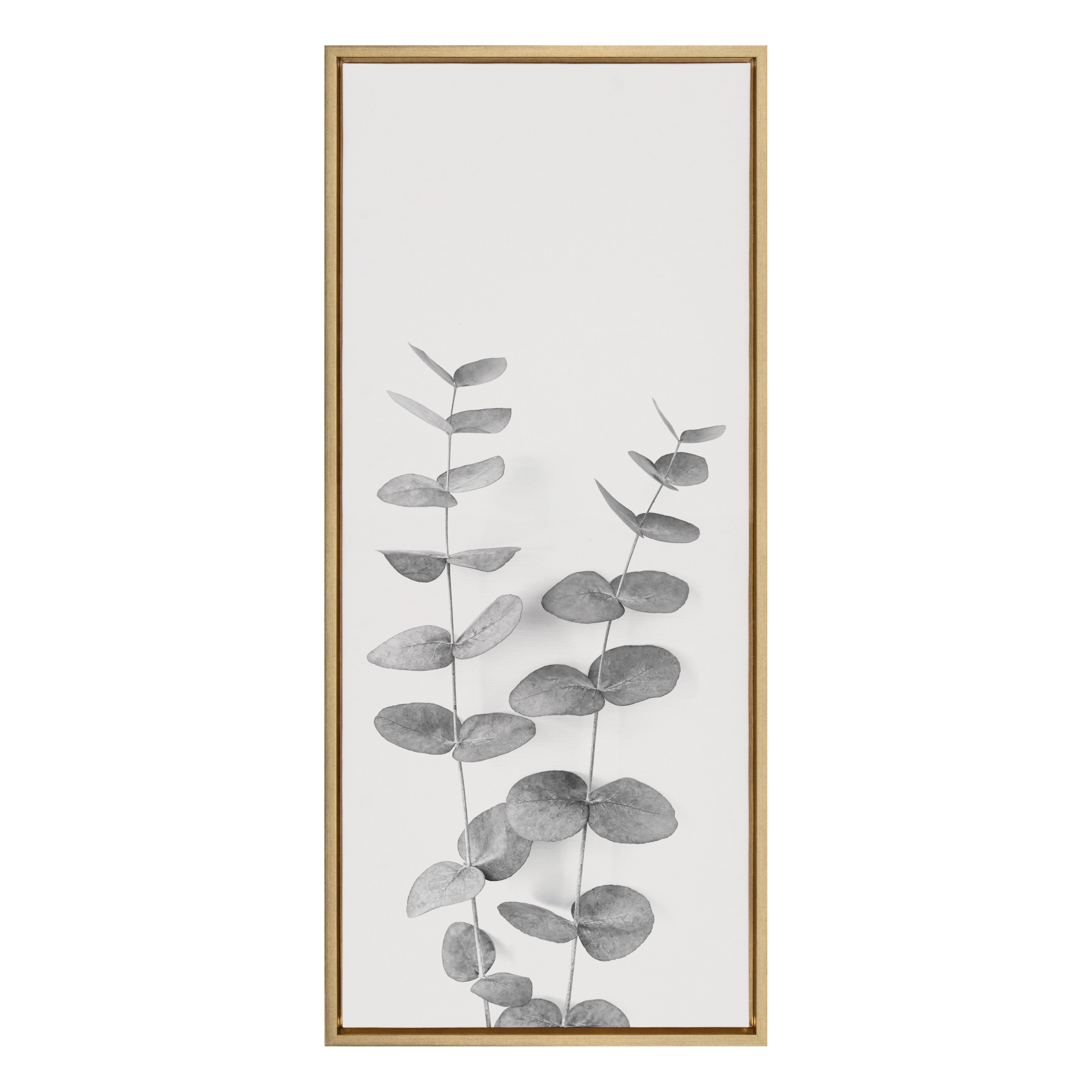 Sylvie Eucalyptus Botanical II Gray and Soft White Framed Canvas by The by kateandlaurel - product image 2 for Resin Society