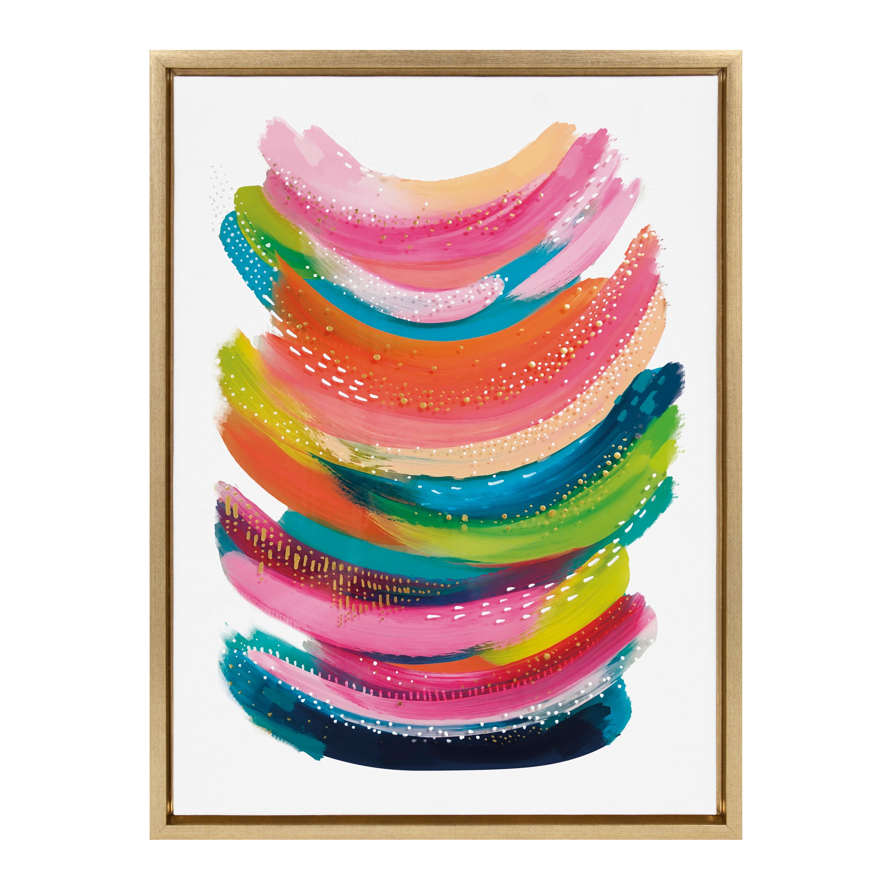 Sylvie Bright Abstract Framed Canvas