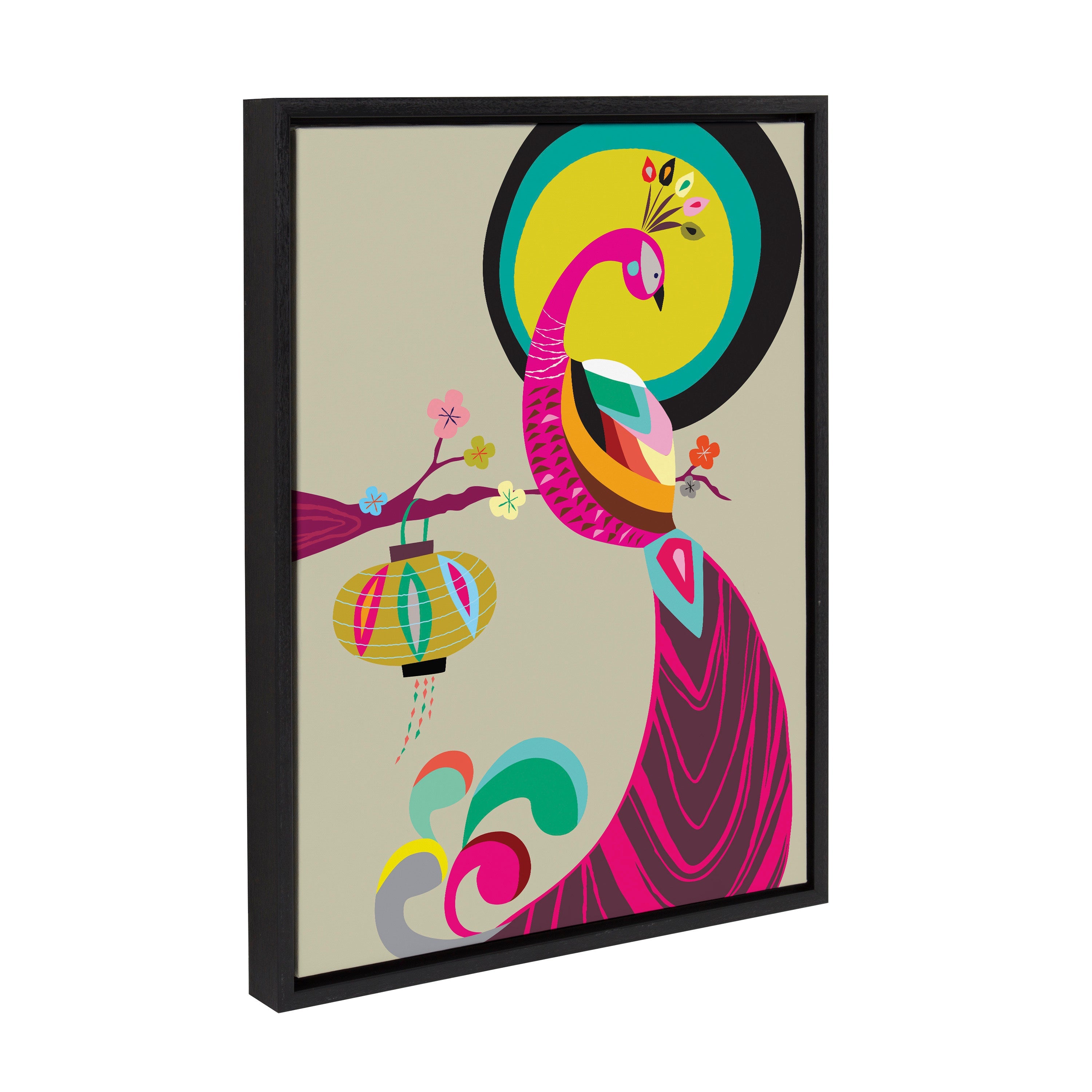 Sylvie Peacock Framed Canvas by Rachel Lee of My Dream Wall
