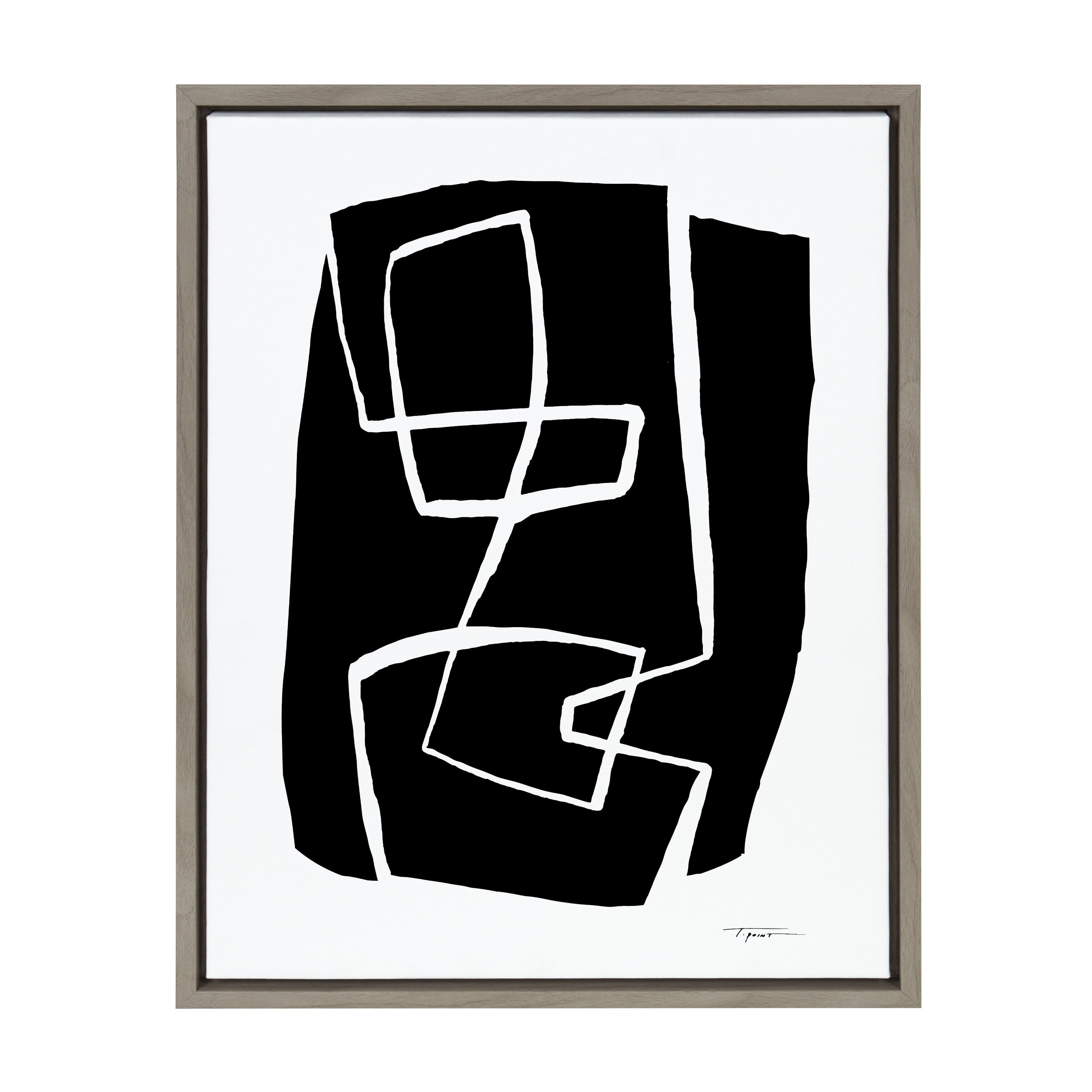 Sylvie Modern Meeting Forms Framed Canvas by kateandlaurel - product image 9 for Resin Society