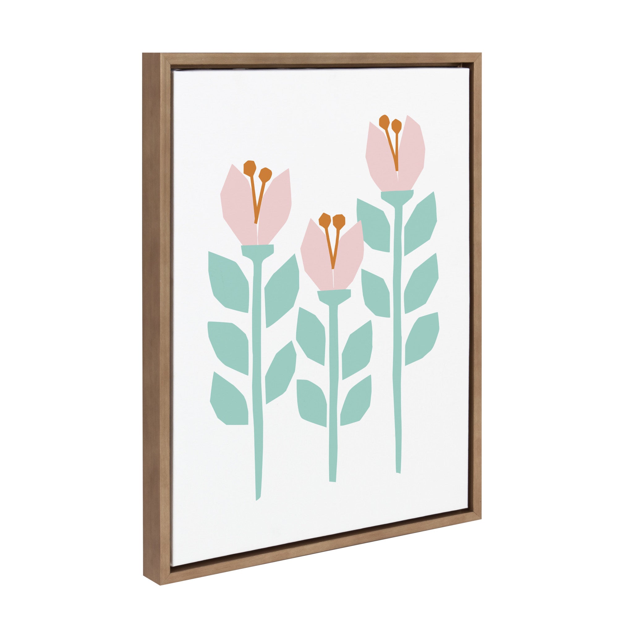 Sylvie Scandi Paper Flowers Framed Canvas by kateandlaurel - product image 2 for Resin Society